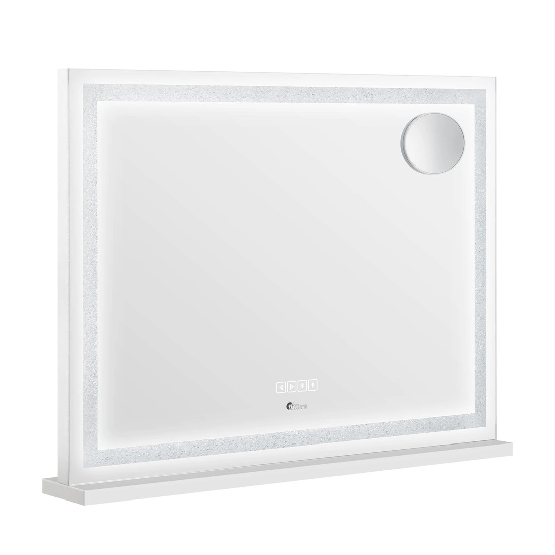 5 Oikiture Bluetooth Hollywood Led Makeup Mirror 80x62cm Crystal Vanity Mirrors
 - White, 5 of 7