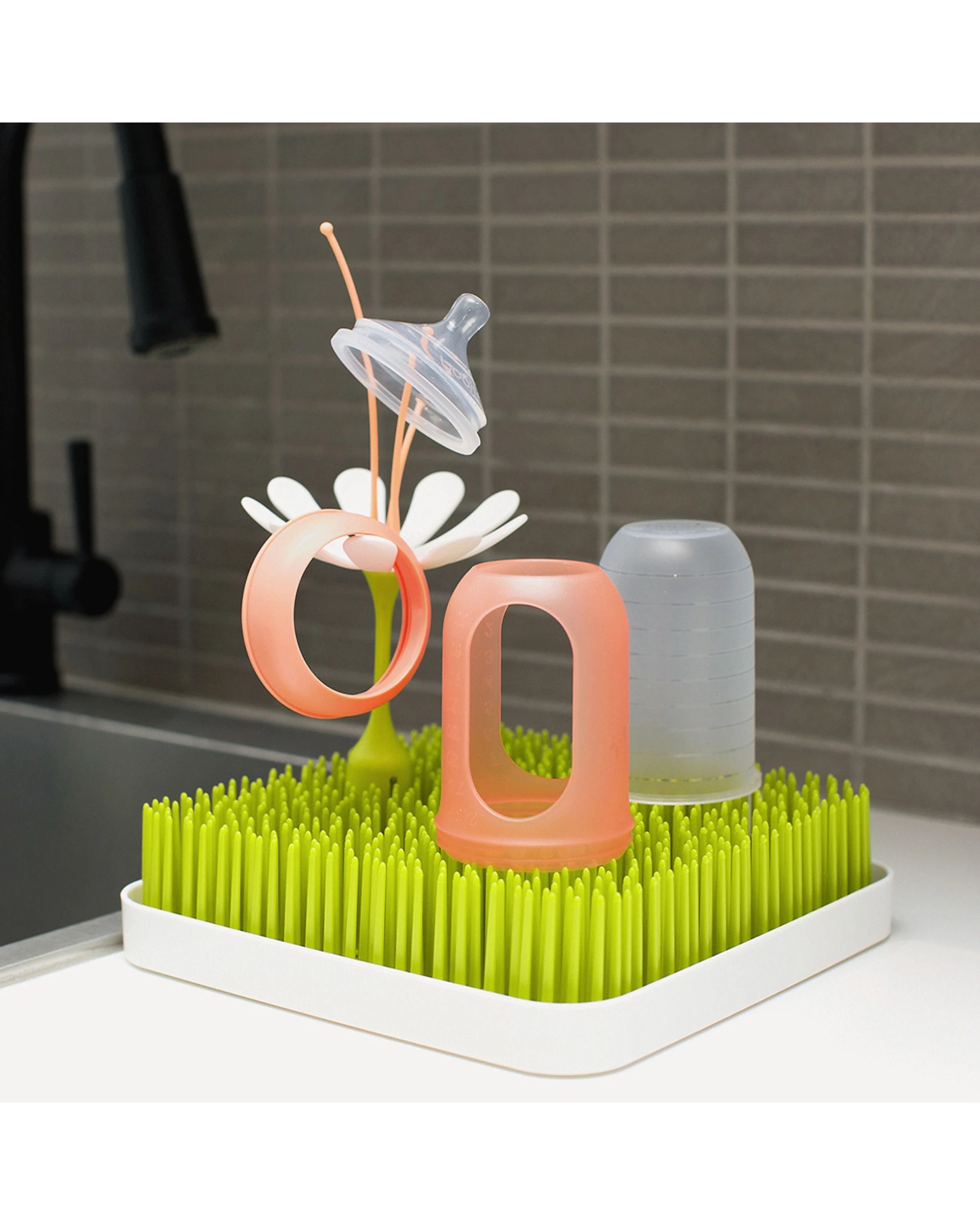 3 Boon Stem Baby Bottle/Sippy Cup Drying Rack Accessory Petal - Multi, 3 of 3