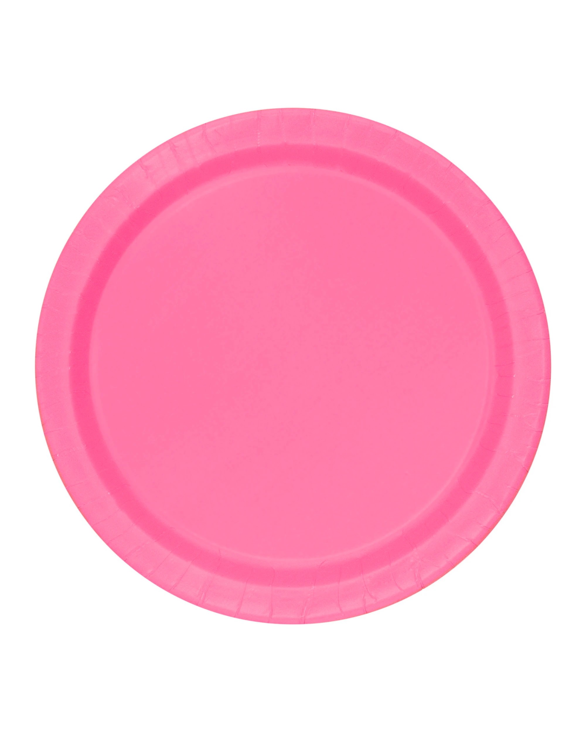 1 Unique Hot Pink Round Paper Plates 17cm Pack of 8 - Hot Pink, 1 of 1