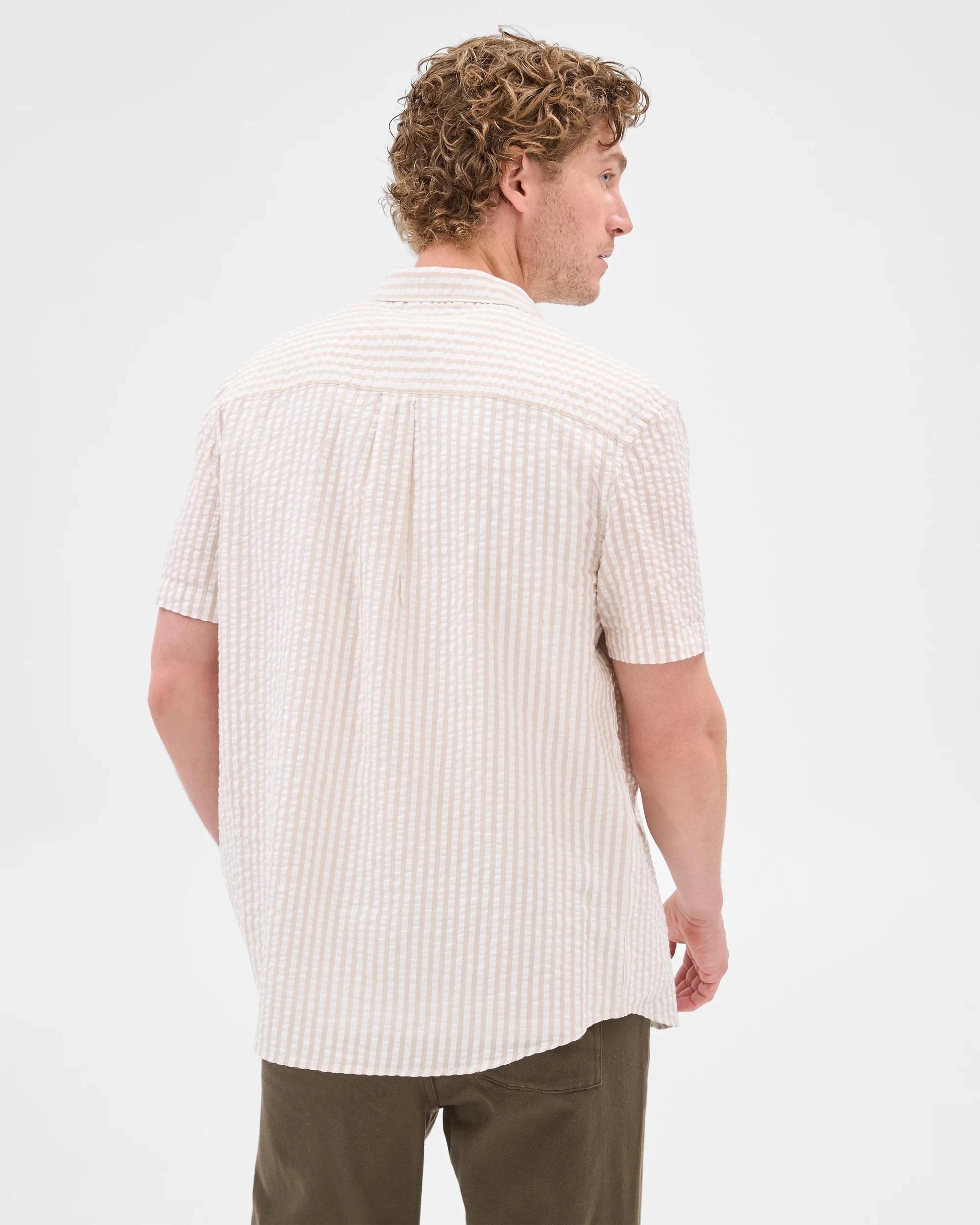 6 Target Australian Cotton Seersucker Shirt LIGHT STONE, 6 of 10