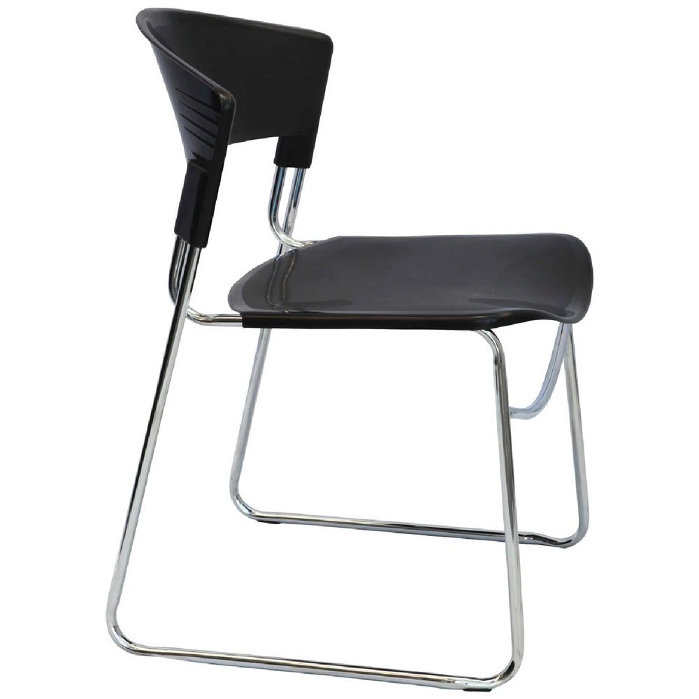 1 Rapidline Zola Stackable Chair Black Visitor Chairs and Stools, 1 of 5