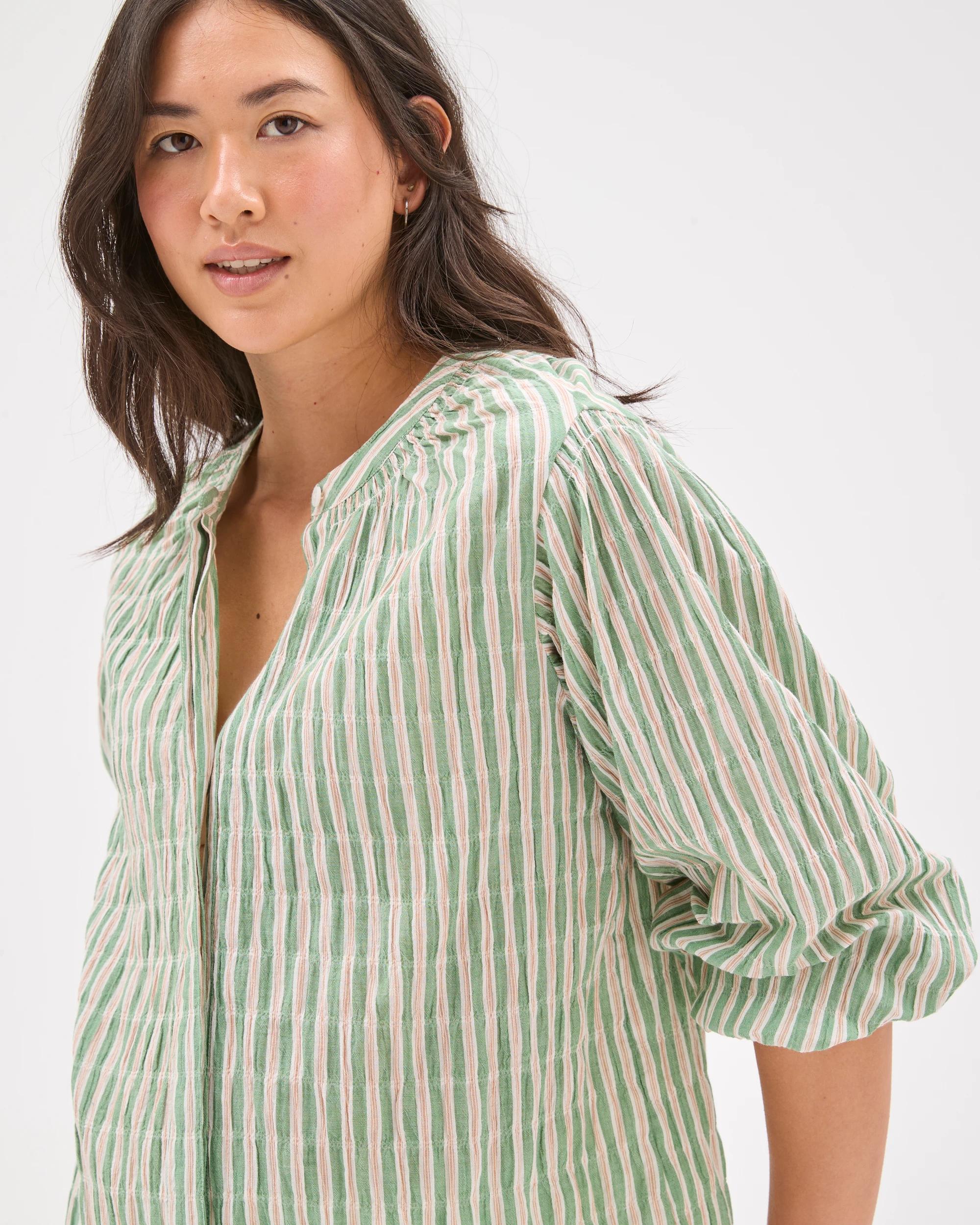 5 Target Woman Long Sleeve Femme Blouse STRIPE, 5 of 7