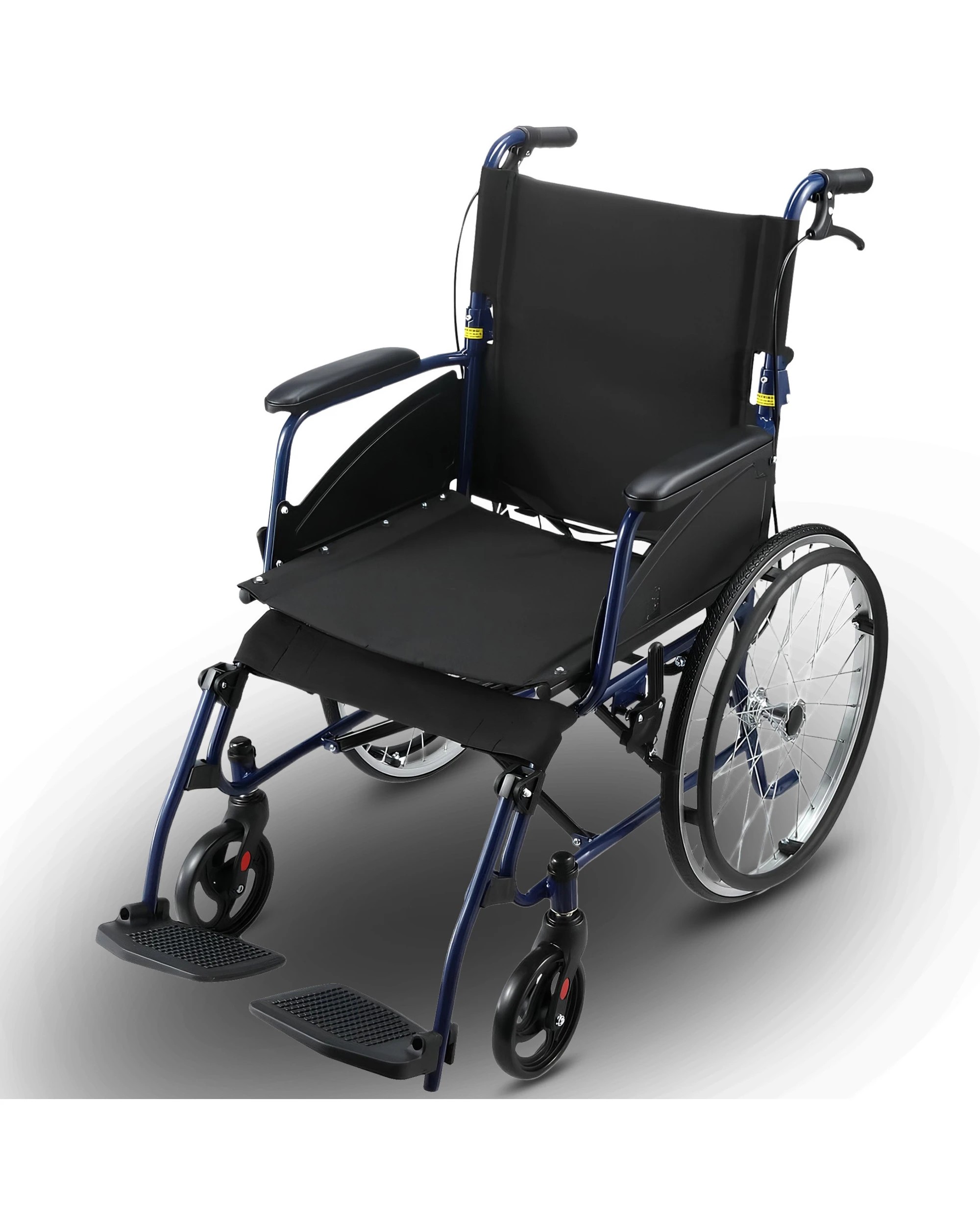 5 Orthonica Wheelchair 20in Wheel Chair Steel Frame Mobility Aid Self Propelled Foldable - Black, 5 of 7