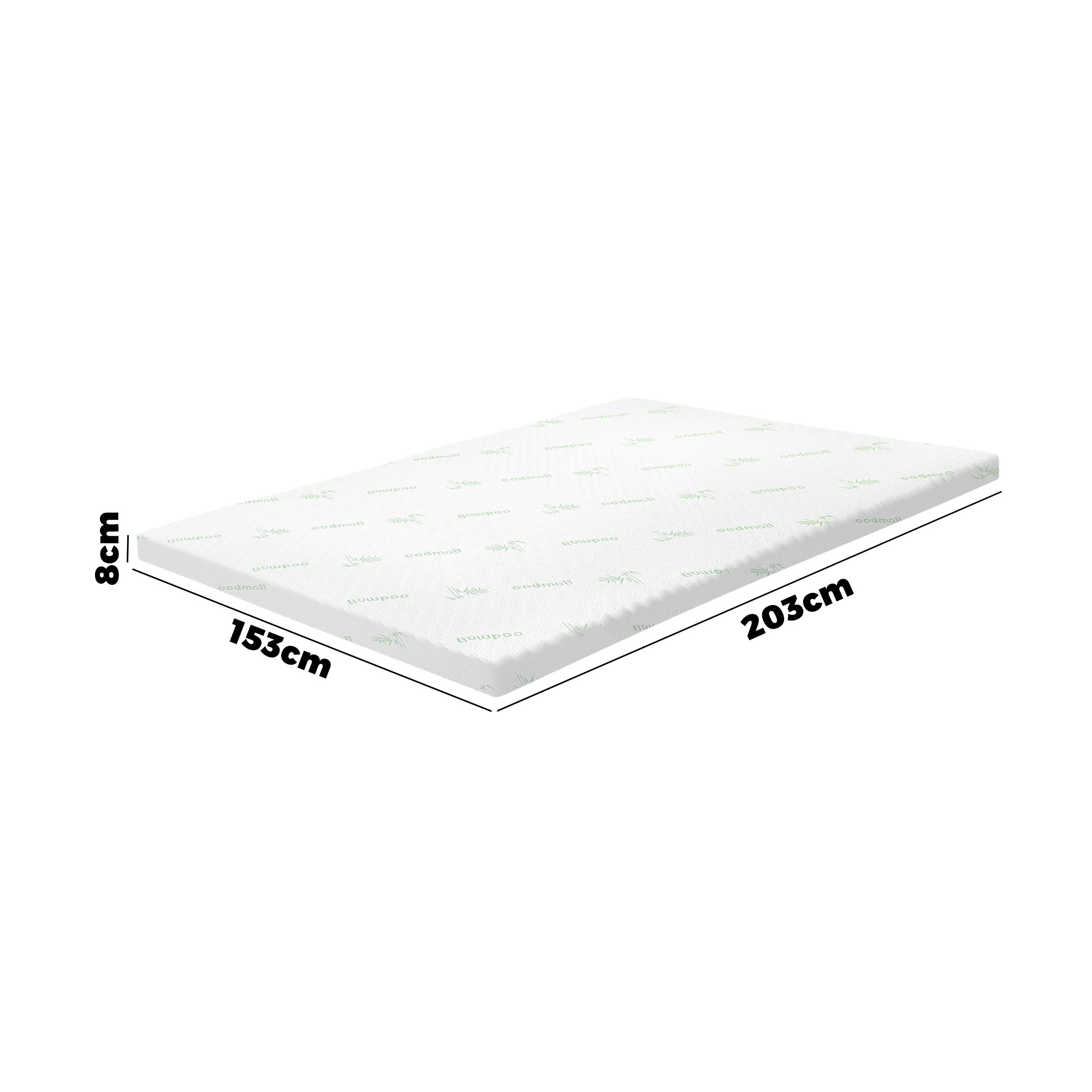 2 Bedra Bedding Queen Memory Foam Mattress Topper 7-Zone 8CM - Multi, 2 of 7