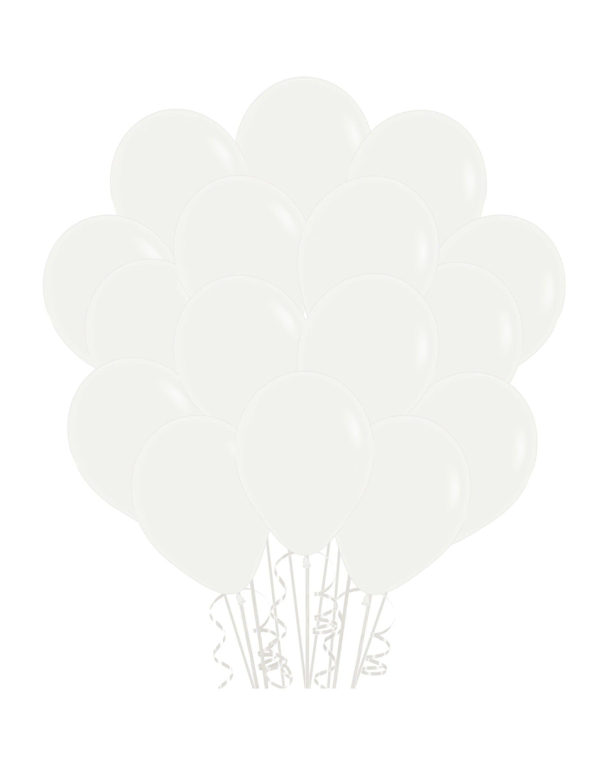 1 Sempertex Sempertex Fashion White Latex Small 12cm Balloons Pack of 20 - White, 1 of 1