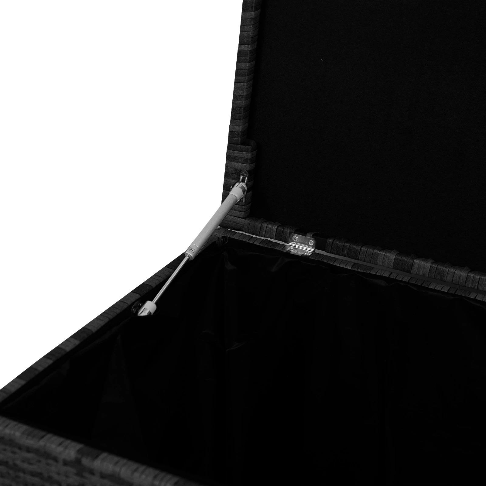 5 Arcadia Furniture Outdoor Rattan Storage Box Garden Toy Tools Shed UV Resistant - Black - Black, 5 of 9