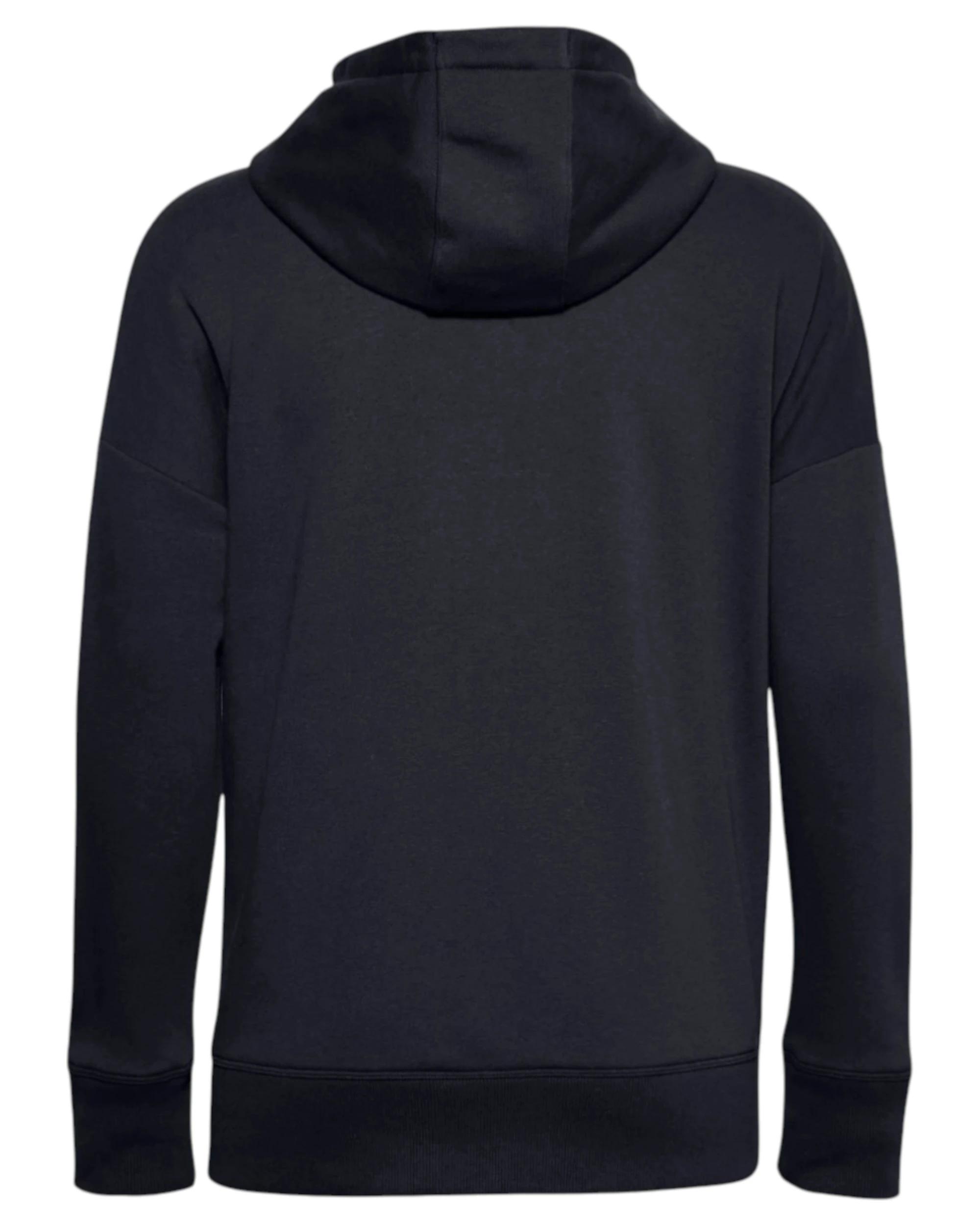 4 Under Armour Womens Rival Fleece Full Zip Hoodie Black Jacket BLACK, 4 of 5