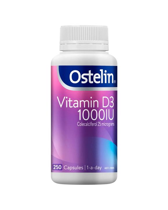 Ostelin 250pc Vitamin D3 1000IU Capsules Bone & Muscle Support Supplement