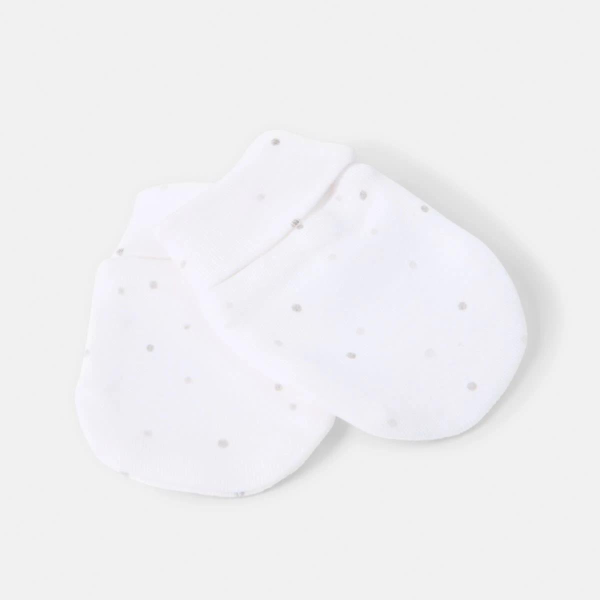 6 2 Pack Newborn Hat and Mittens Set GREY STRIPE AND SPOT, 6 of 8