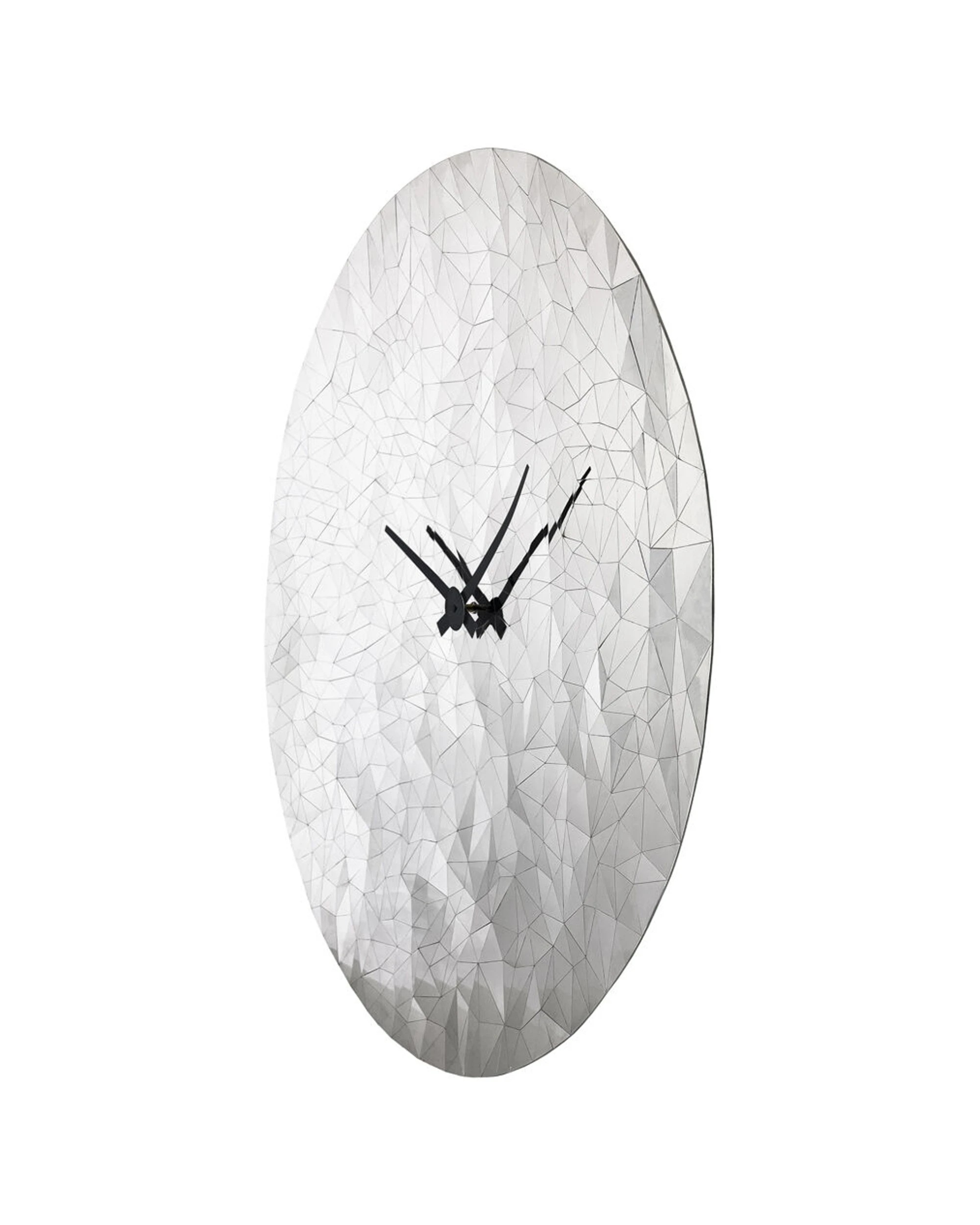 2 NeXtime Large Fragment Wall Clock Dial Stainless Steel Case 80cm - Silver, 2 of 6