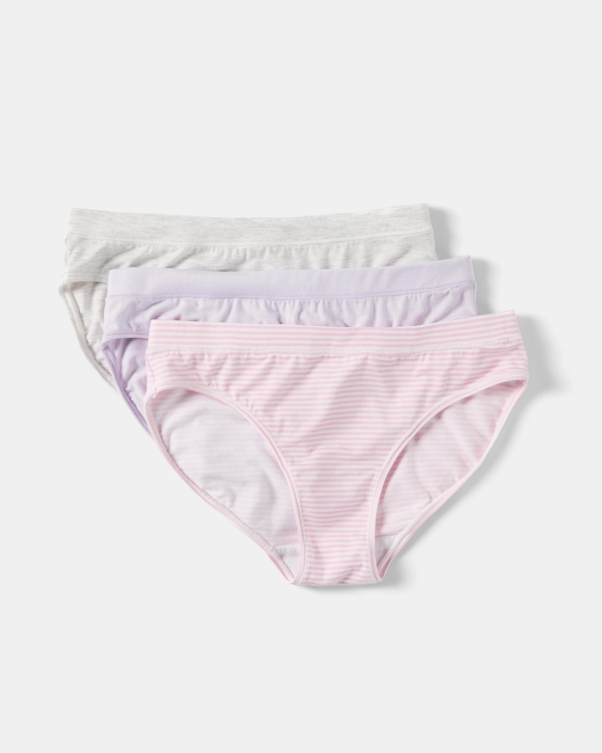 1 3 Pack Bamboo Briefs Pnk Stripe, 1 of 5