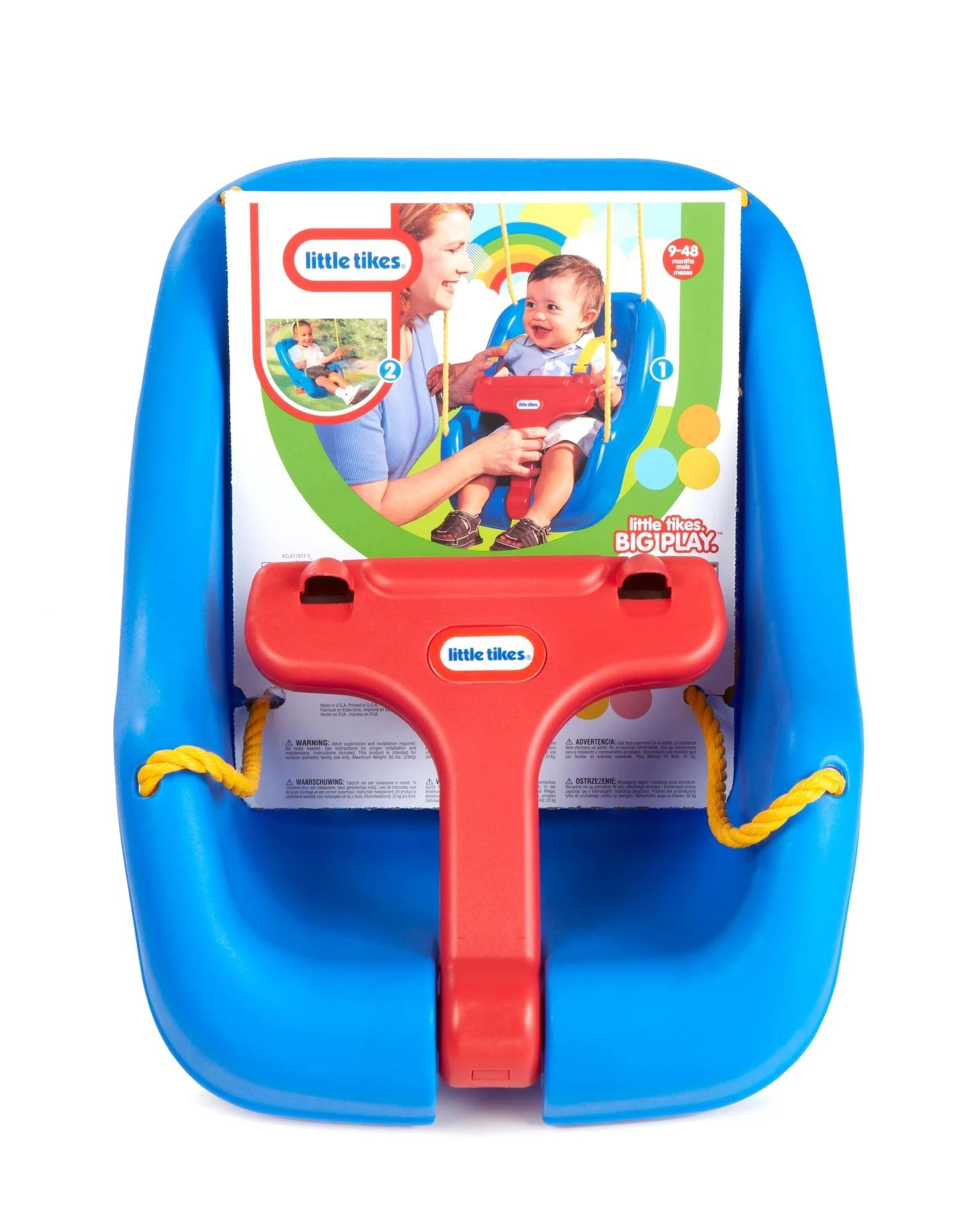 2 Little Tikes 2-in-1 Snug 'n Secure Swing - Blue, 2 of 6