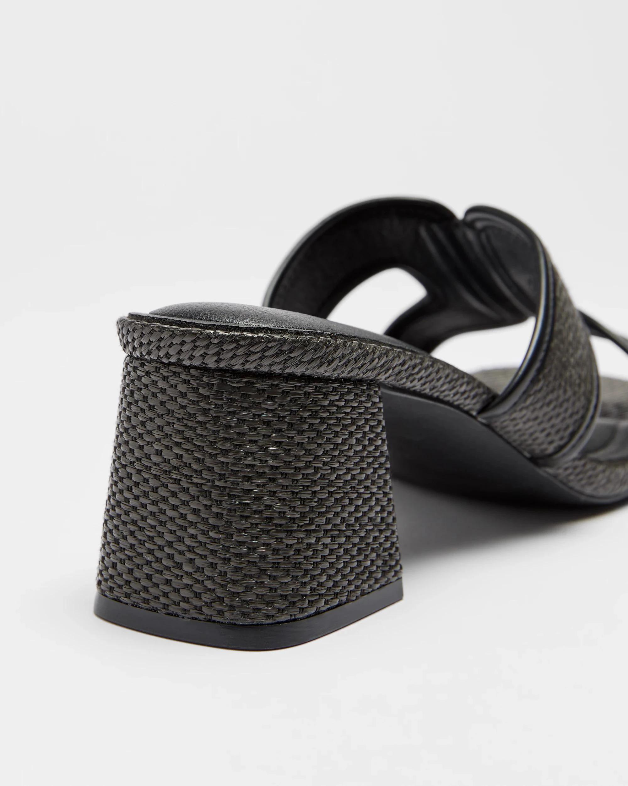 2 Target Woman Womens Mid Block Heel - Hanna BLACK / NATURAL, 2 of 3