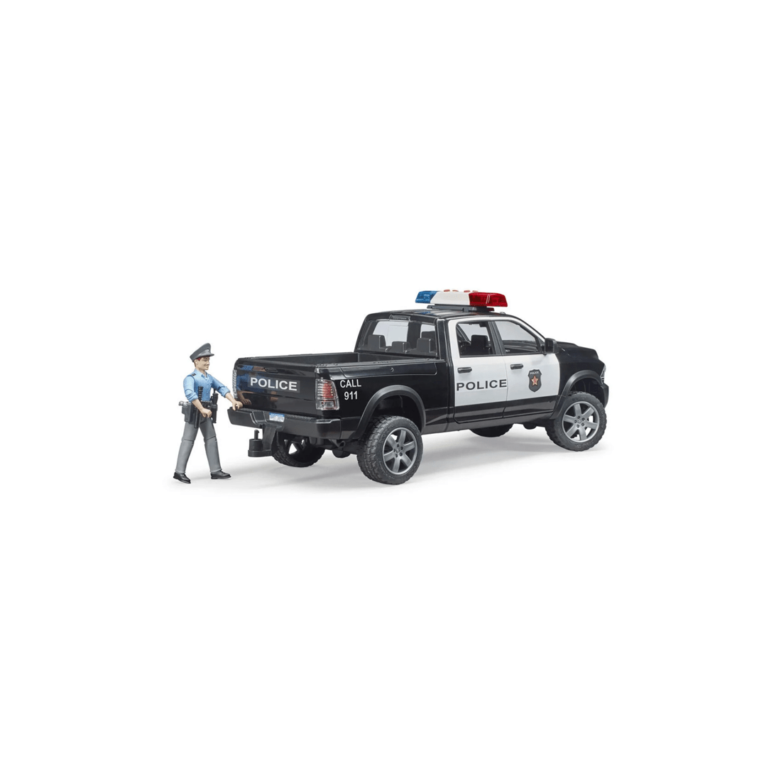 2 Bruder Police Truck Vehicle With Light Sound Policeman Figure Toy 4 Years Plus - Black, 2 of 4