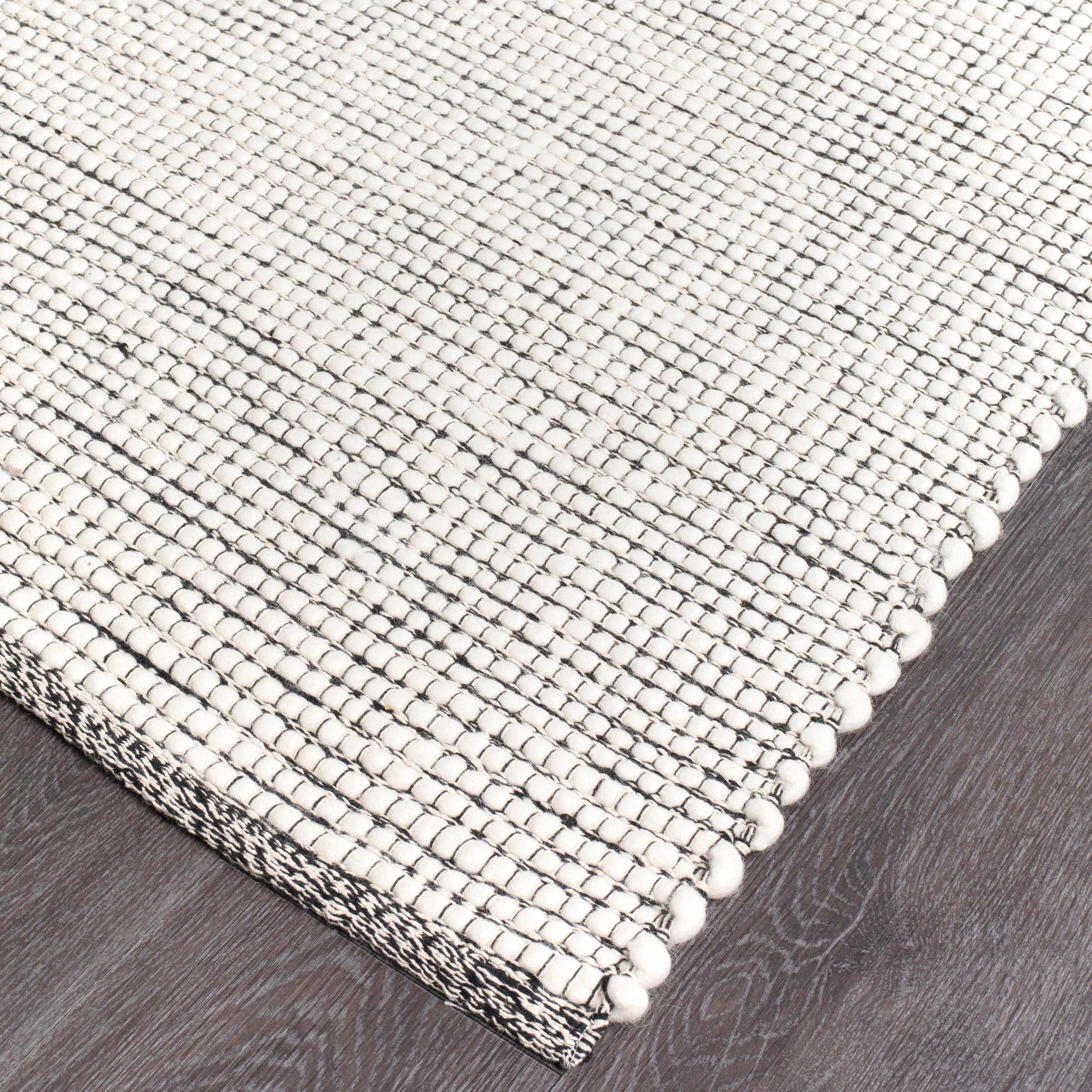 3 Common Ground Rugs Atelier Black 165x115cm - Small Hand Loomed Rug - Black, 3 of 7
