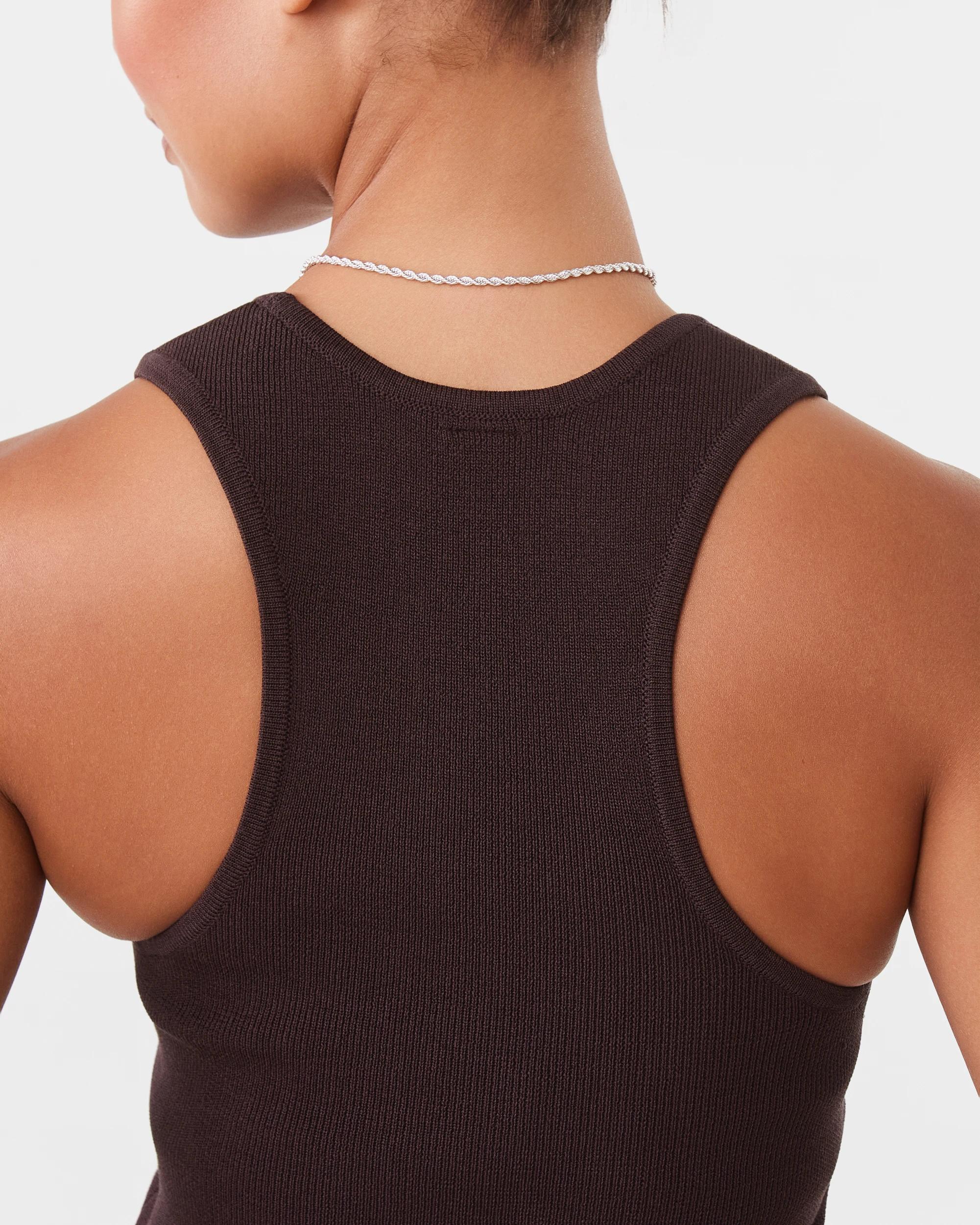 8 True Knit Scoop Racer Back Tank Choc Plum, 8 of 8