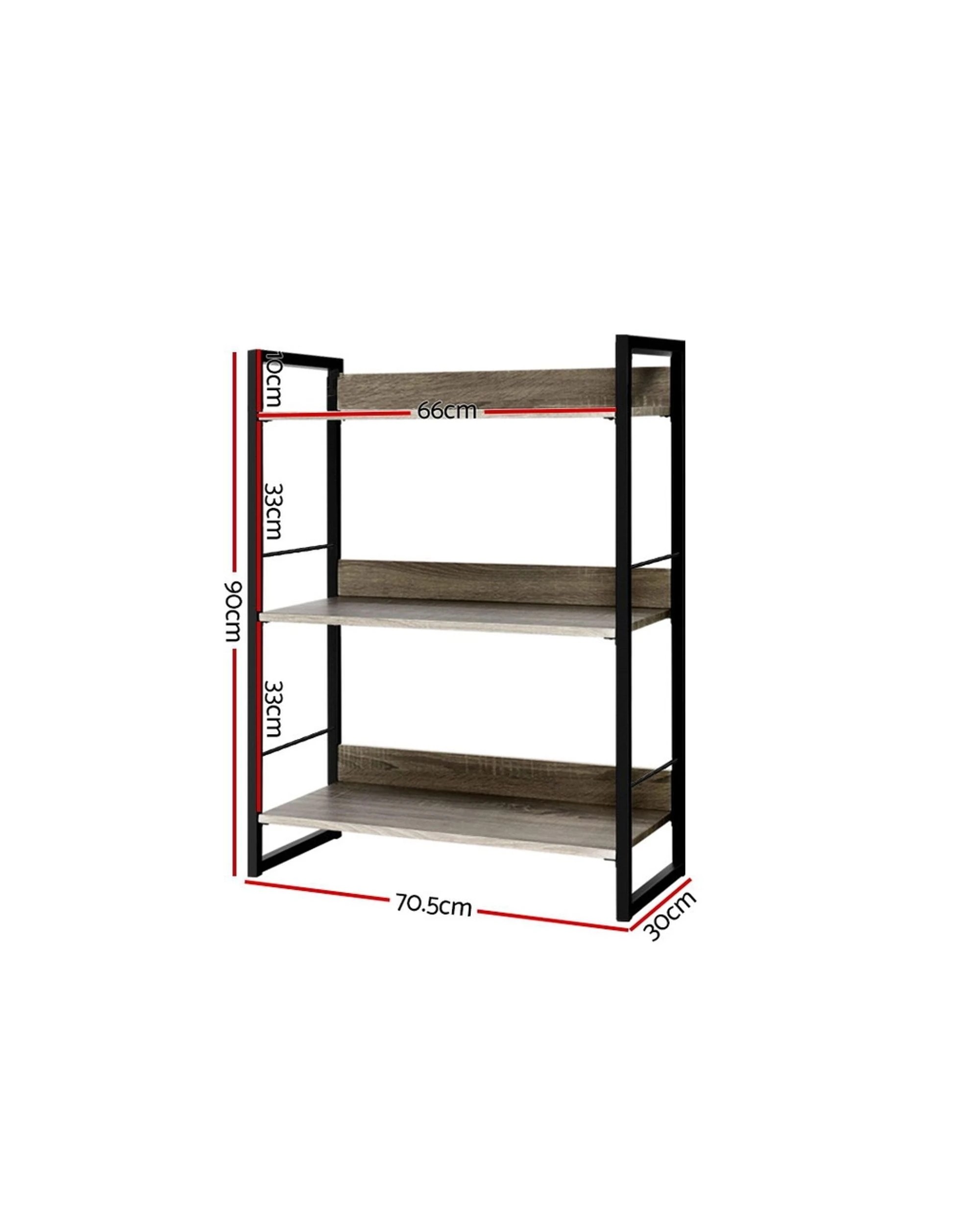 2 Artiss Bookshelf 3 Tiers
 - Black, 2 of 3