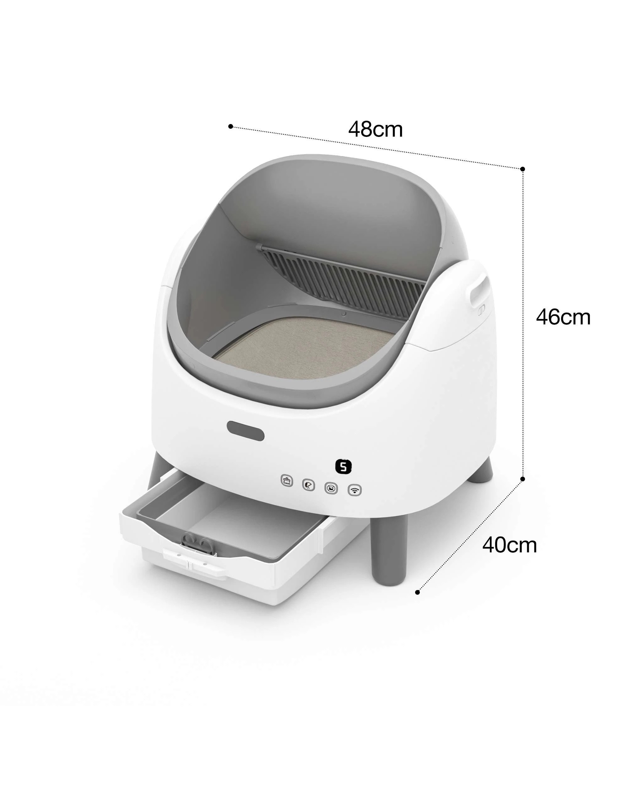 8 Advwin Self Cleaning Cat Litter Box with Litter Mat APP Remote Control, 8 of 8