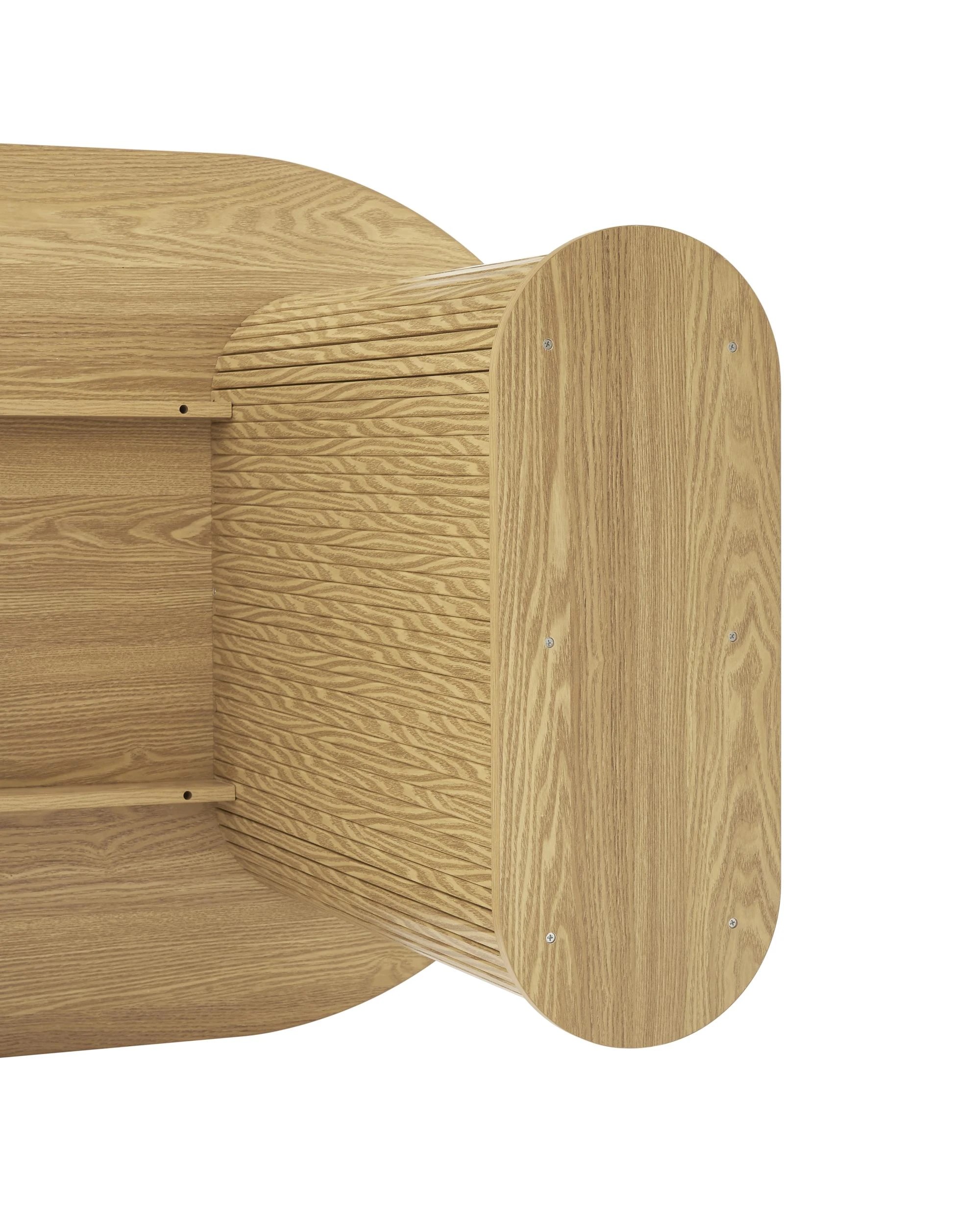 7 Kodu Oval Dining Table Oval 160cm Slat Detail Base - Natural, 7 of 7