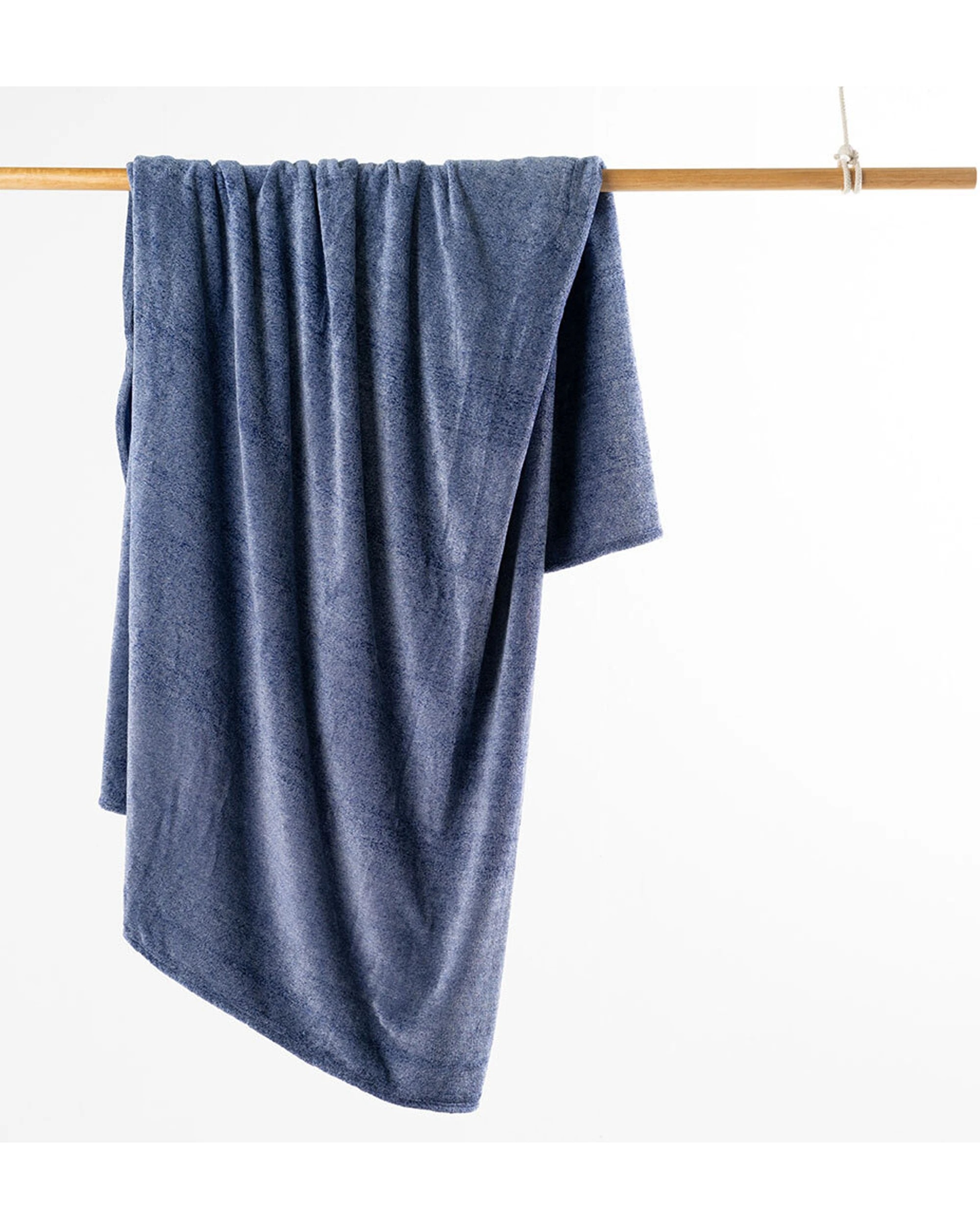 2 Jason Bed Melange 320GSM Blanket Super Soft Machine Washable - Blue, 2 of 4