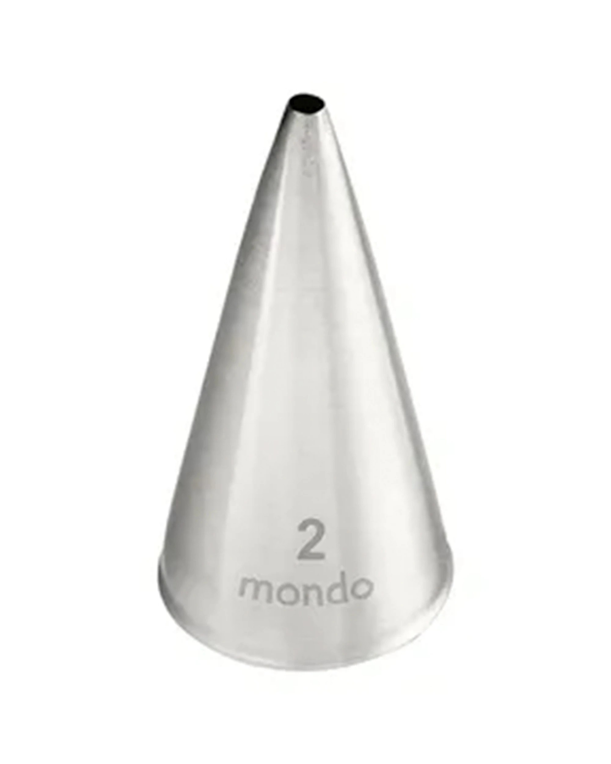 3 Mondo 4PK 2 Round Piping Tip Stainless Steel Seamless Durable Construction Cake Decorating Tool - Silver, 3 of 3