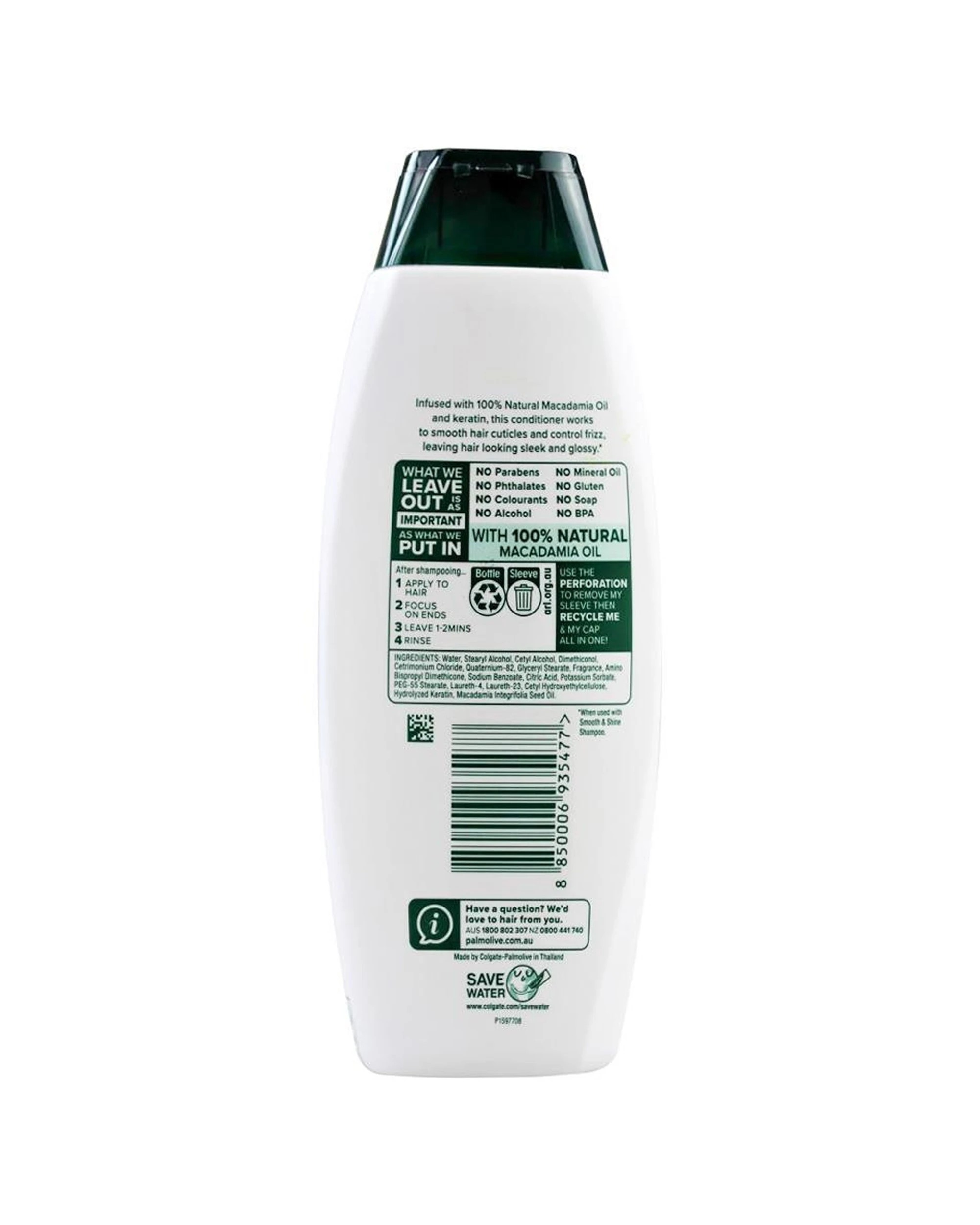 3 Palmolive 8PK Conditioner Smooth and Shine Macadamia Oil and Keratin 350ml - White, 3 of 3