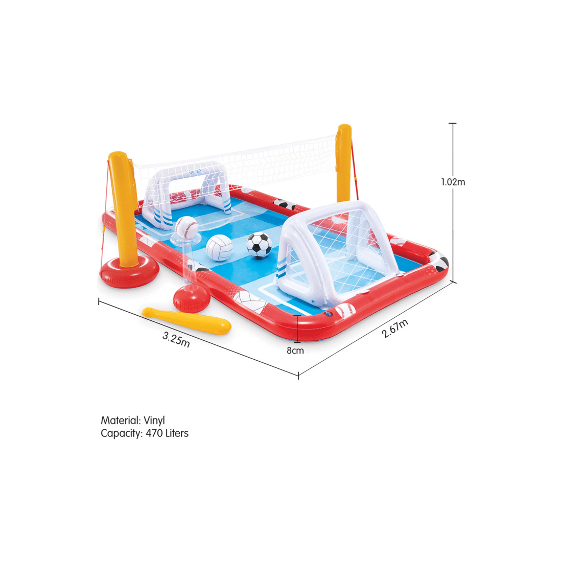 6 Intex 57147np Action Sports Play Centre Soccer Volleyball Baseball, 6 of 7