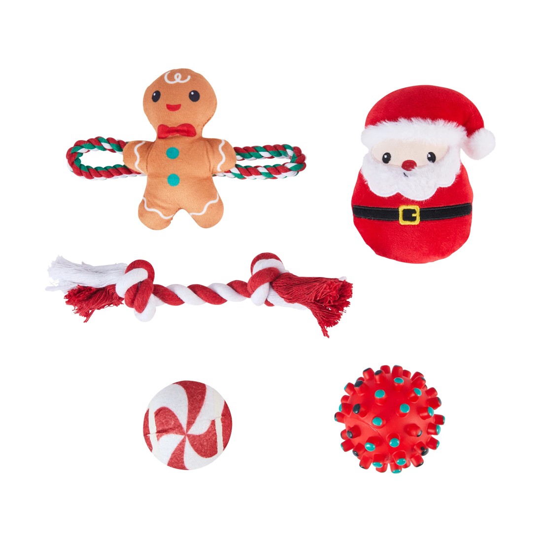 2 Christmas Dog Toys in Stocking, 2 of 8