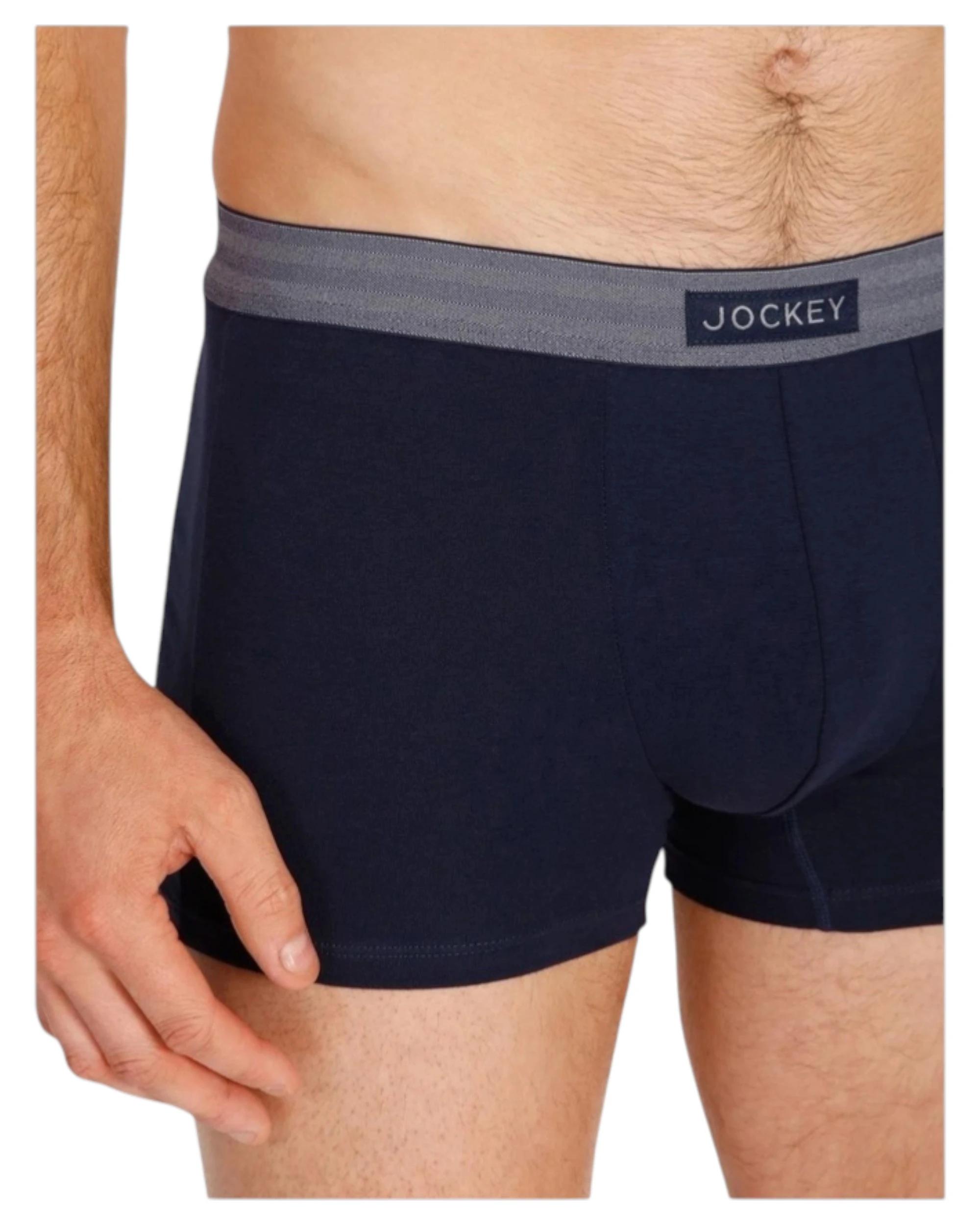 3 Jockey 3 Pack Mens Comfort Classics Trunks Underwear Blue Pack BLUE, 3 of 4