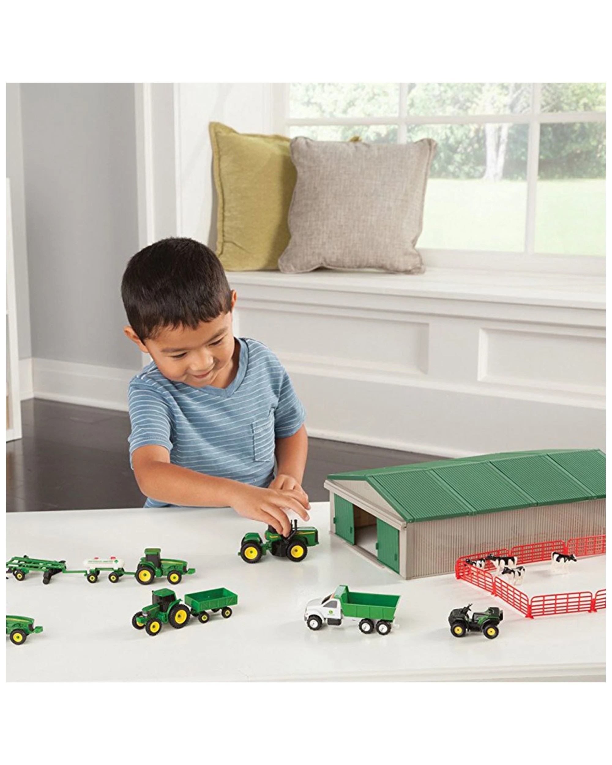 3 John Deere 70 Piece Farm Toy Set With Diecast Vehicles And Machine Shed Kids Playset 5+ - Green, 3 of 4