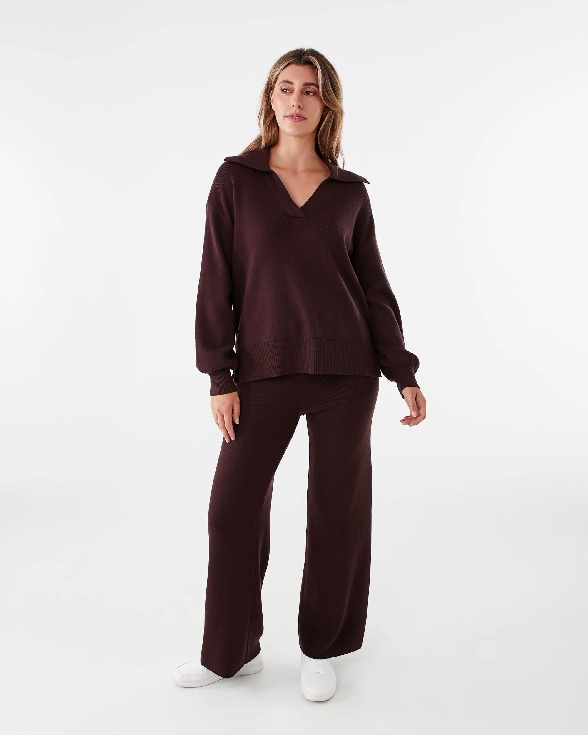 5 True Knit Pants Choc Plum, 5 of 5