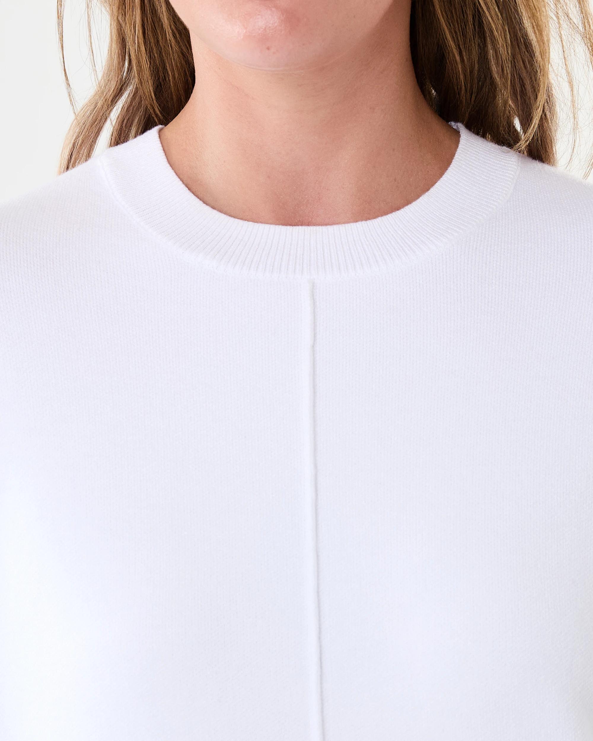 5 Compact Seam Front Oversized Jumper Cld White, 5 of 7