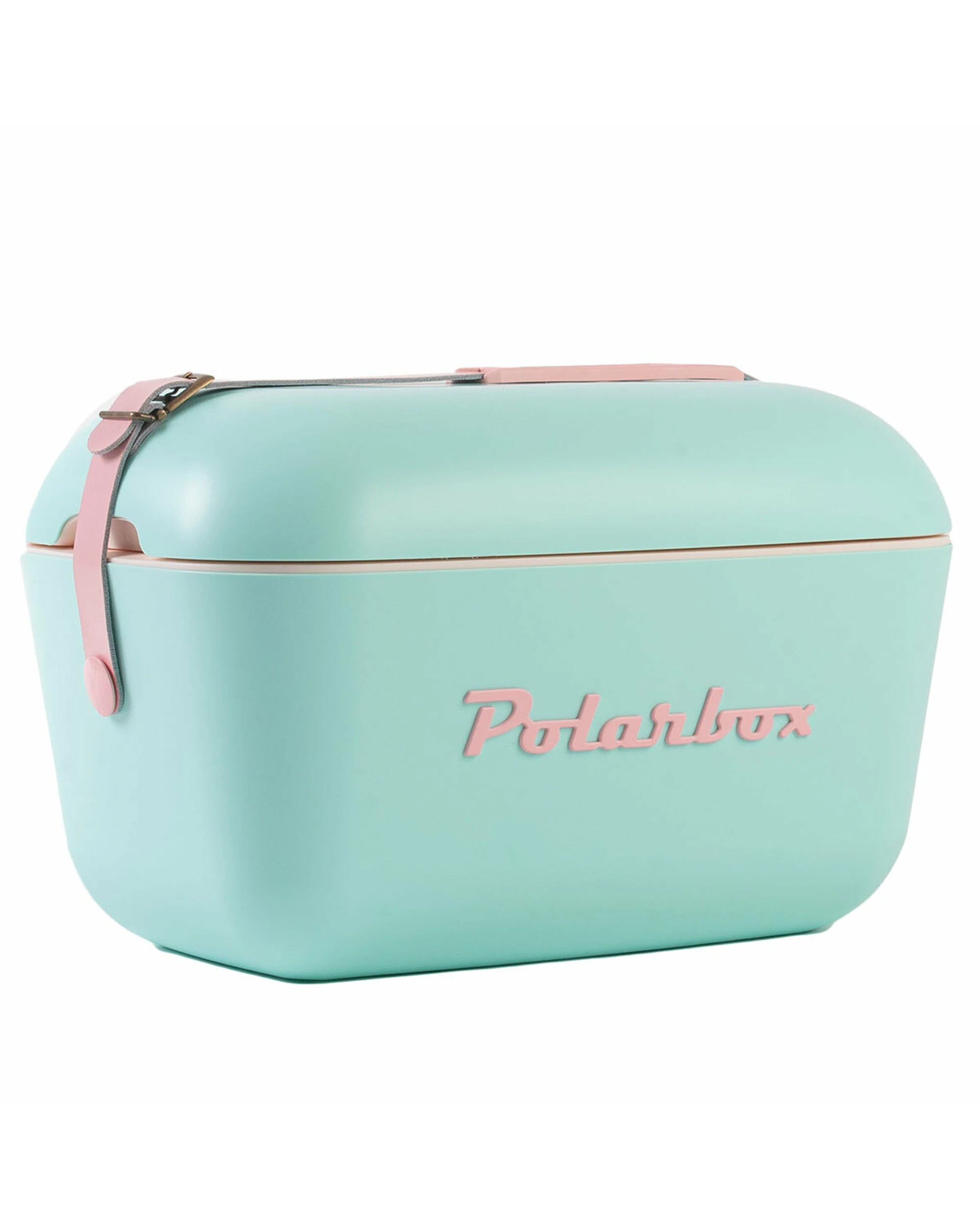 1 Polarbox Pop 20L Cooler Cyan with Rose Logo and Strap, 1 of 3