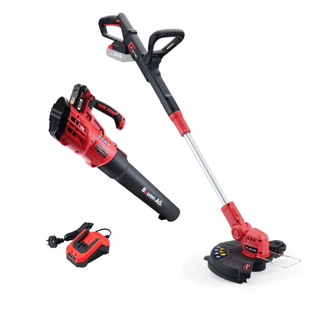 1 Baumr-AG 20V Cordless Line Trimmer Electric Whipper Snipper & Leaf Blower Combo, 1 of 1
