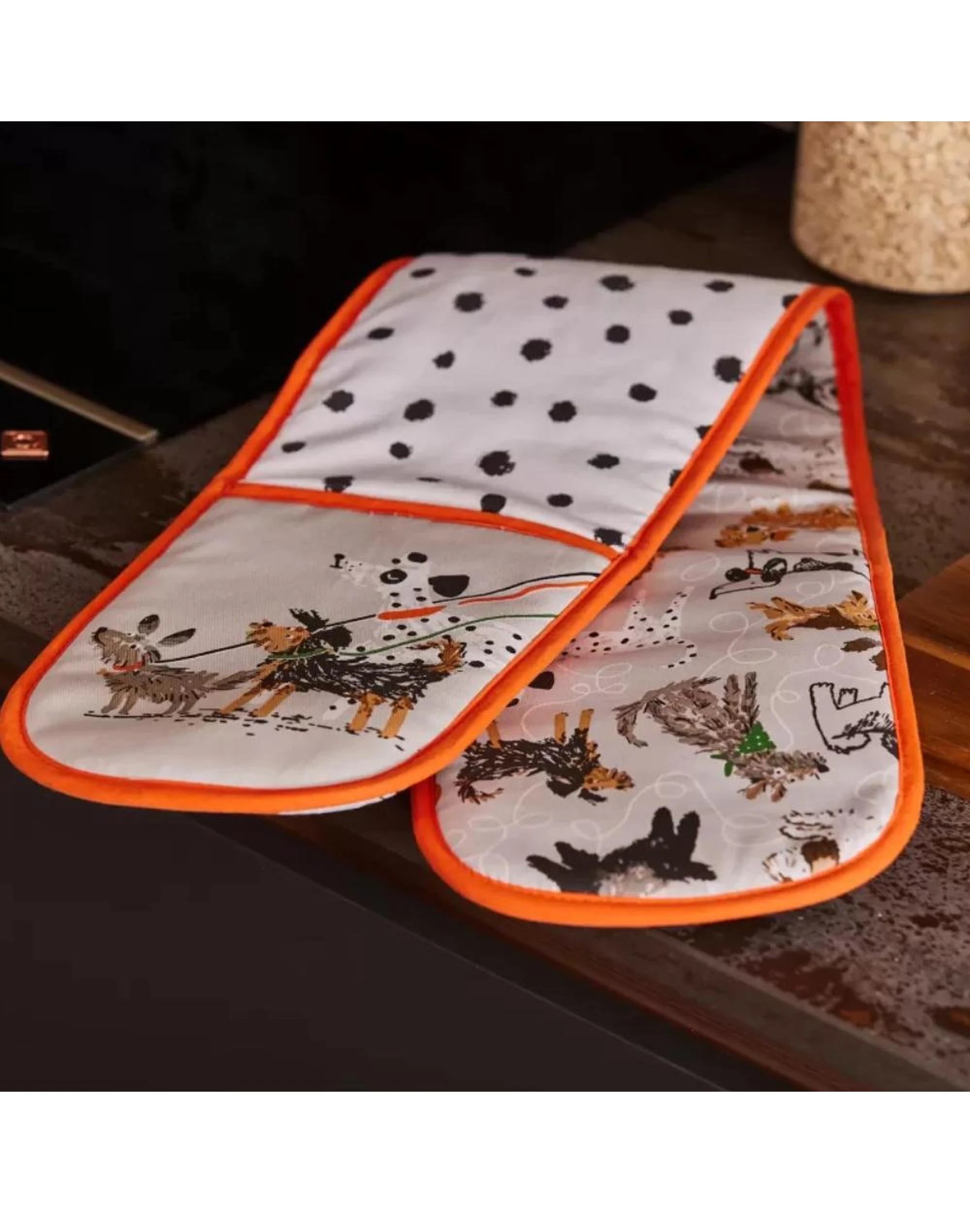 3 Ulster Weavers Double Oven Glove Dog Days  88 x 18cm, 3 of 3