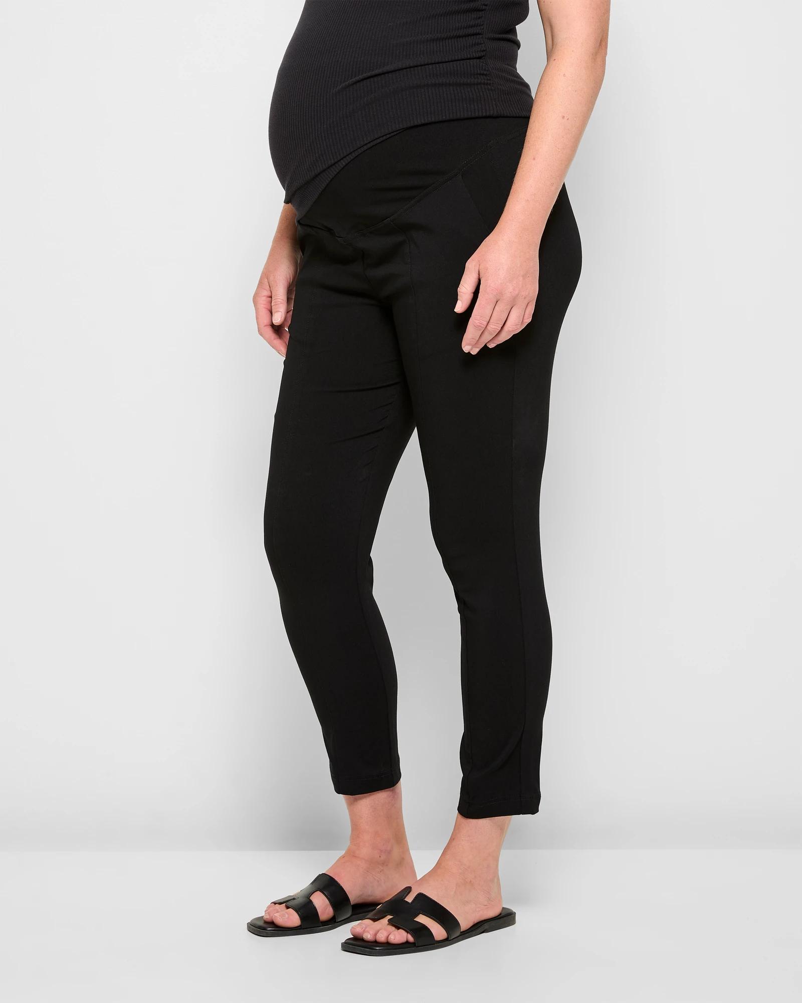 3 Target Maternity Crop Bengaline Pants BLACK, 3 of 5