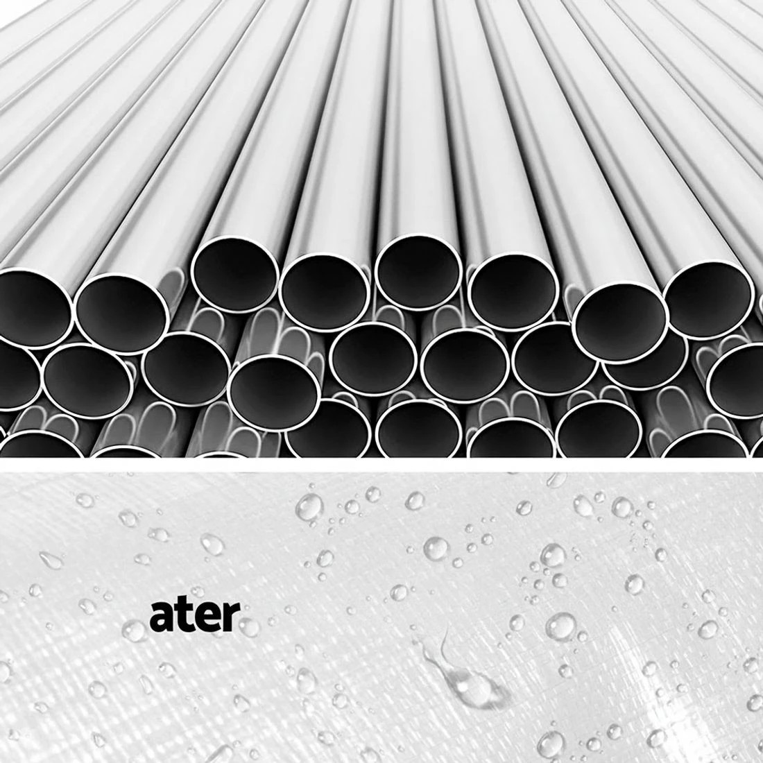 5 Instahut Carports 6x6m Carport Kits Steel Shelter Gazebo Canopy Garage Portable - White, 5 of 6