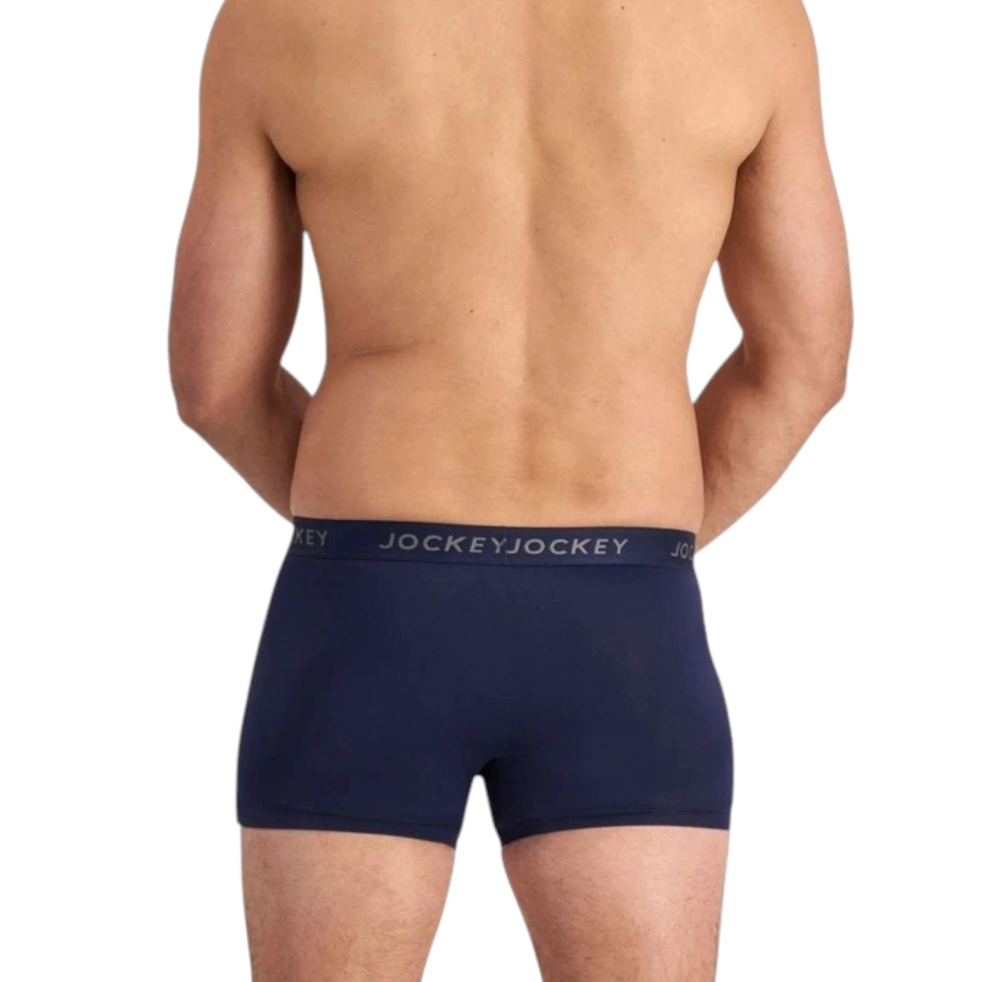 3 Jockey 4 Pack Mens Comfort Classics Microfibre Trunks Navy Marle Underwear NAVY MARLE, 3 of 7