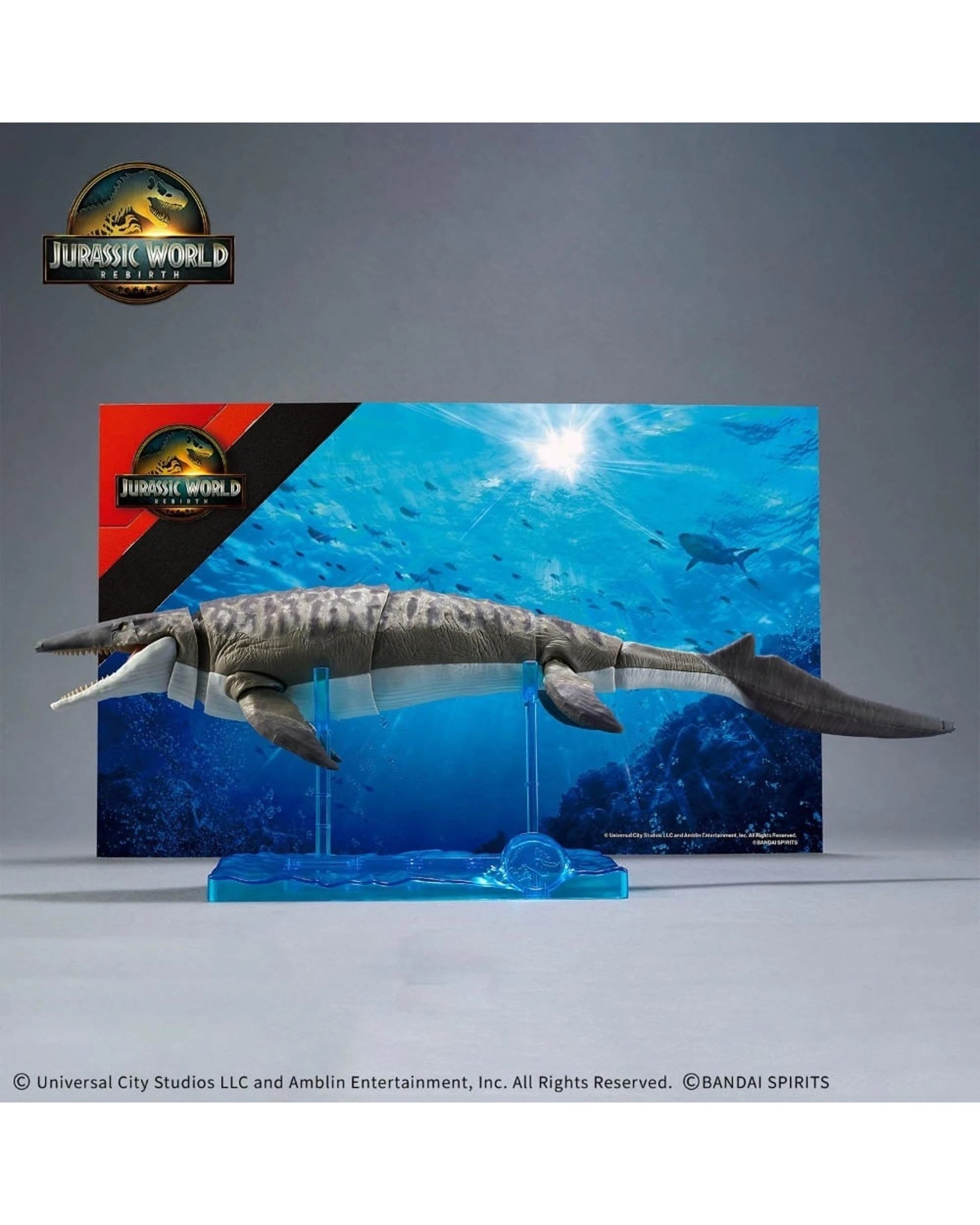 9 Bandai Plannosaurus Jurassic World Rebirth Mosasaurus Model Kit, 9 of 10