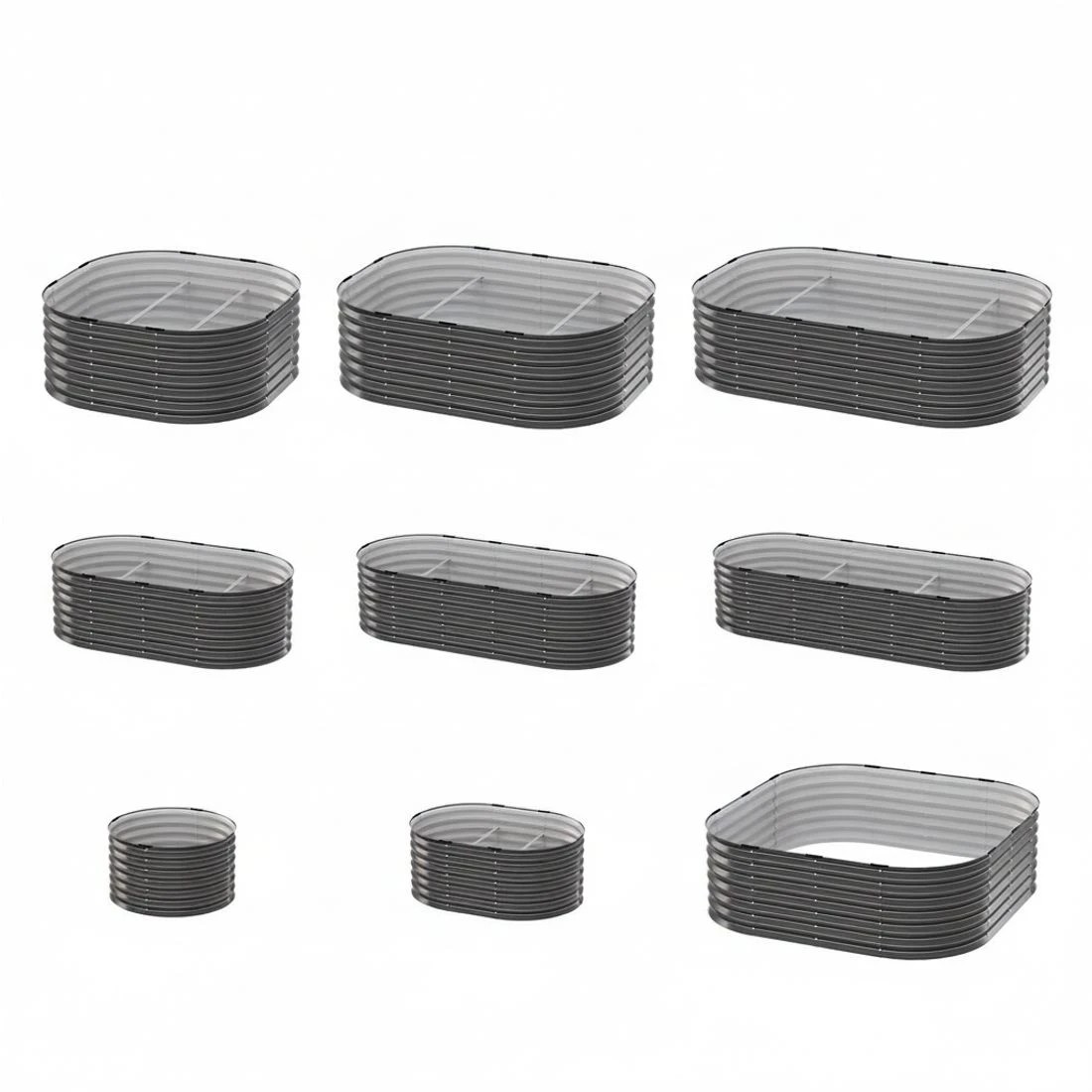 5 Green Fingers Garden Bed 9 In 1 Modular Planter Box Raised Container Galvanised - Grey, 5 of 6