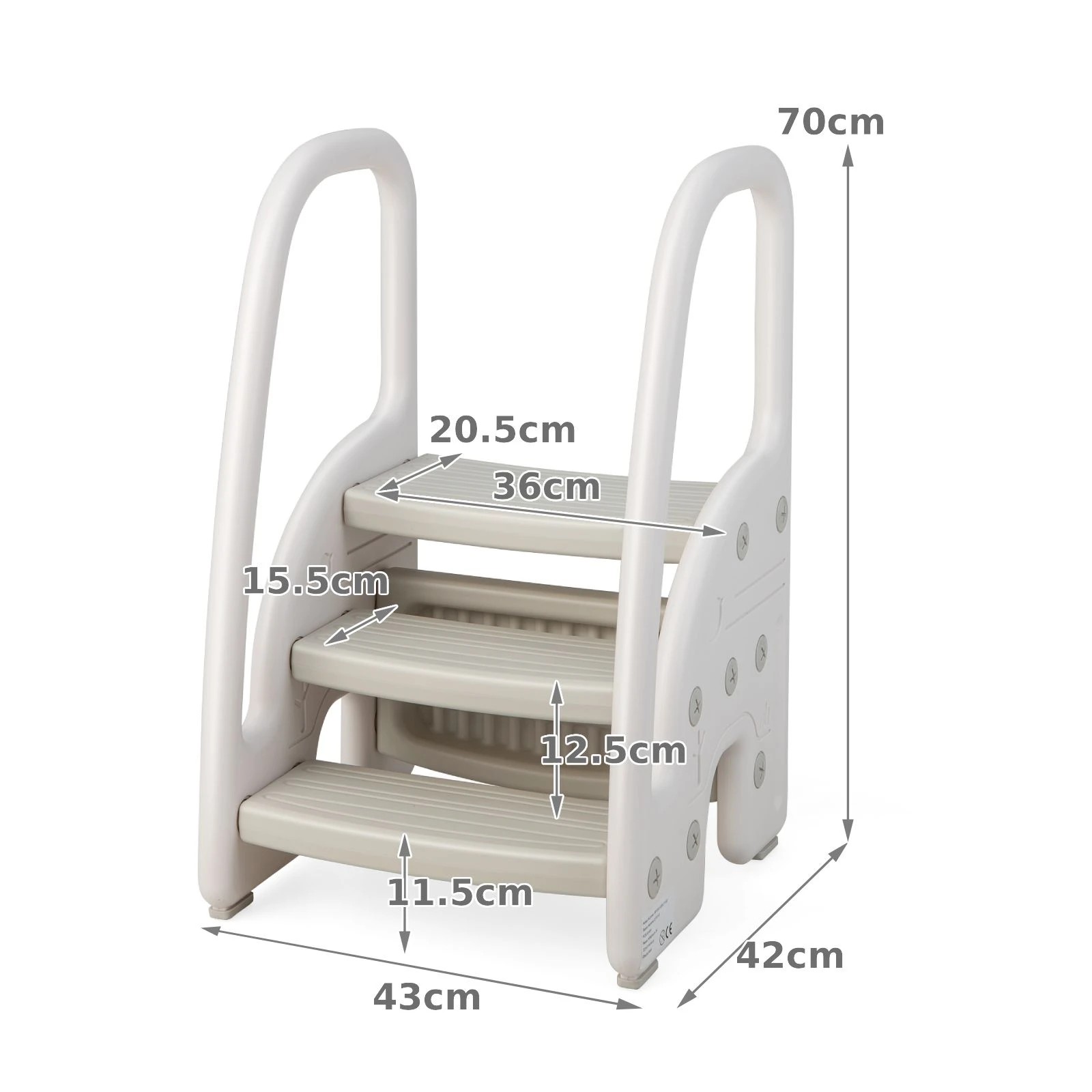 2 Costway 3-Step Stool Toilet Potty Training, 2 of 4