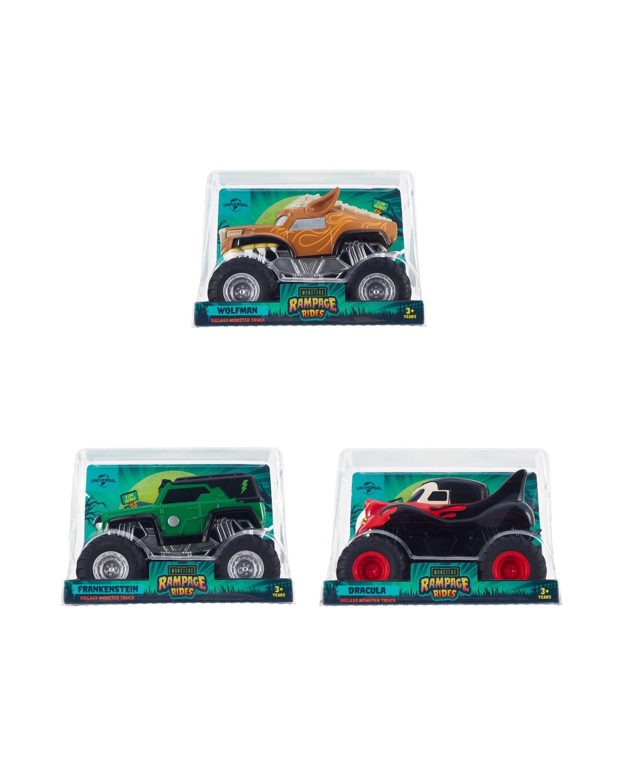 1 Universal Monsters Rampage Rides Diecast Monster Truck - Assorted, 1 of 6