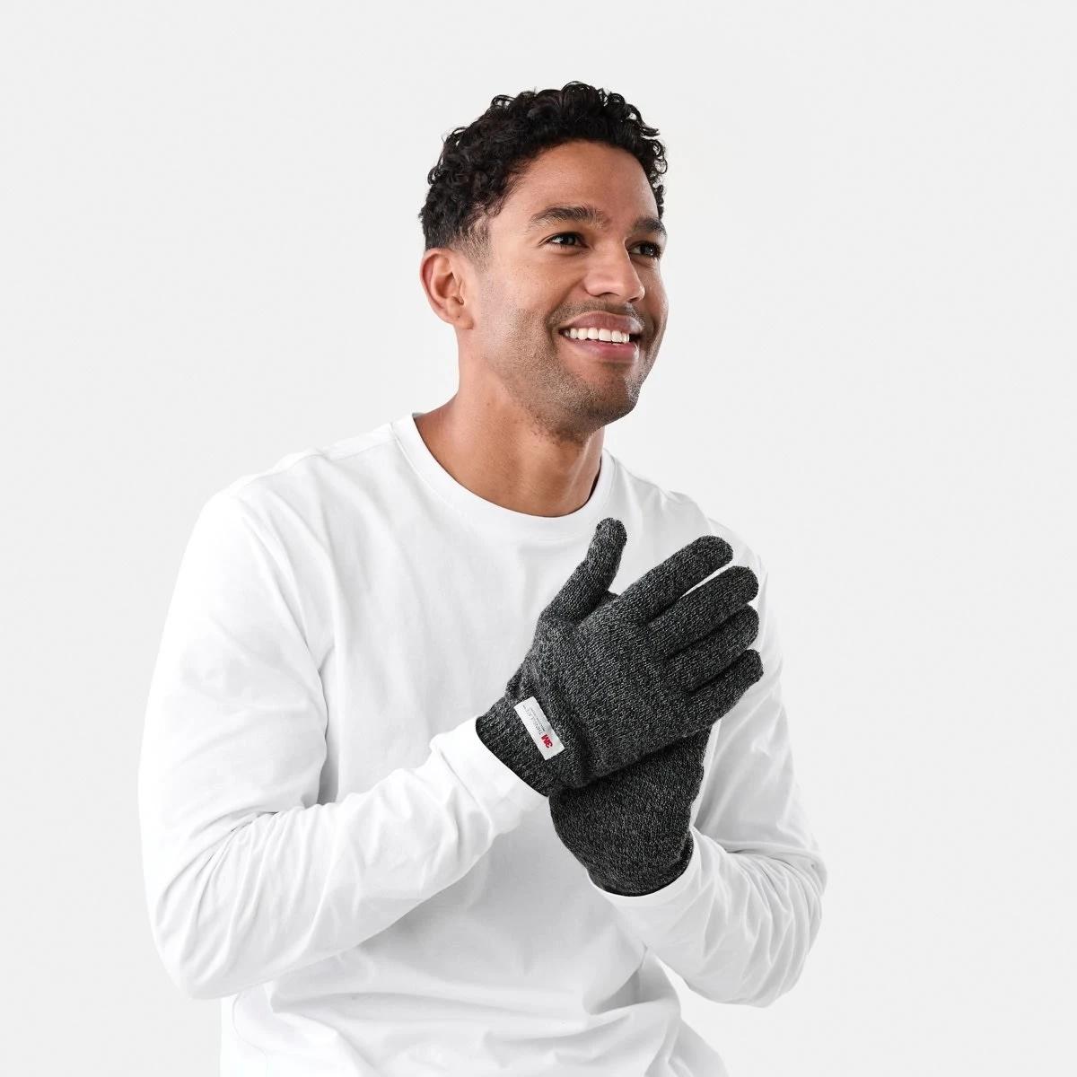 3 Thinsulate Gloves Grey Marle, 3 of 4