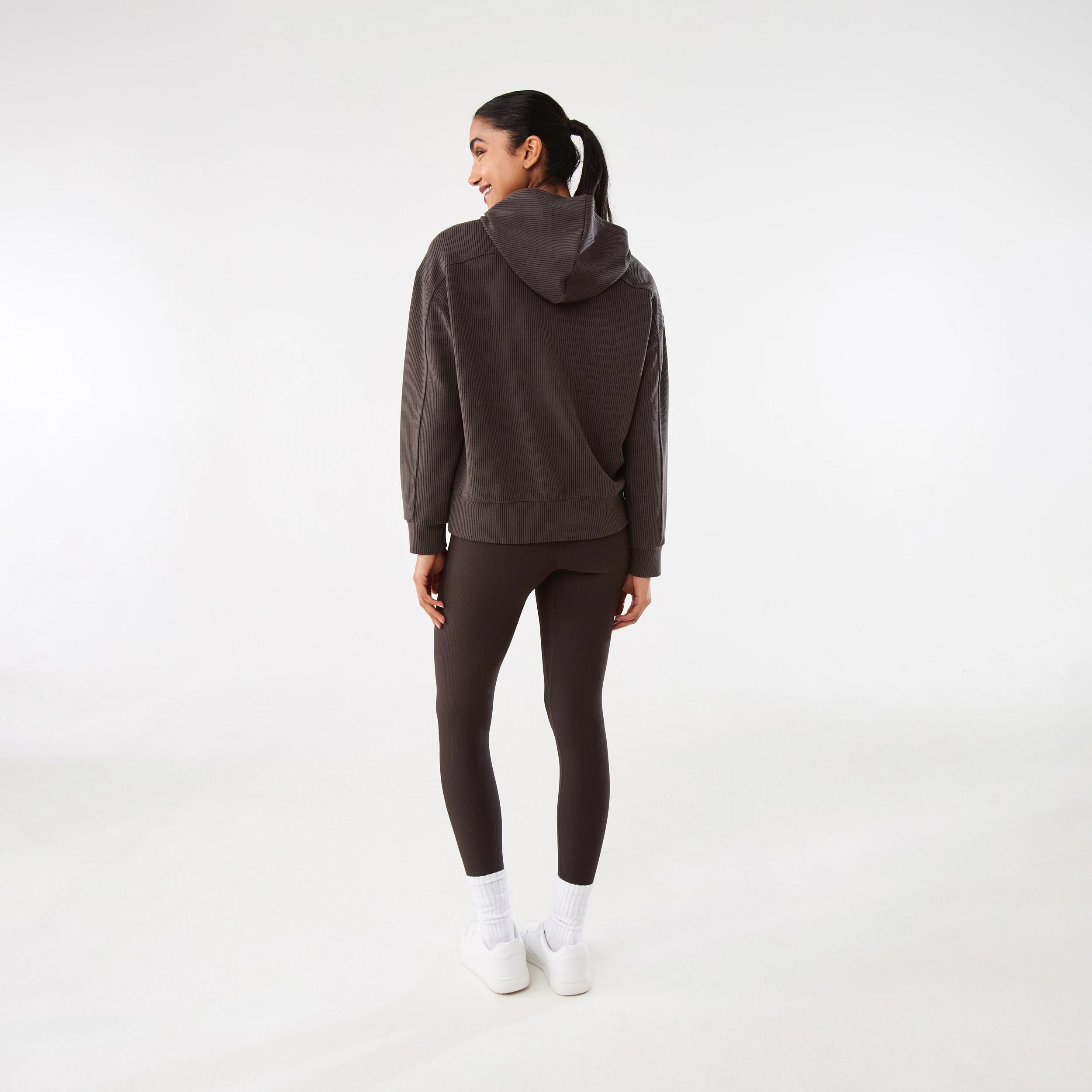 4 Active Womens Rib Leggings TUSCAN BROWN, 4 of 5