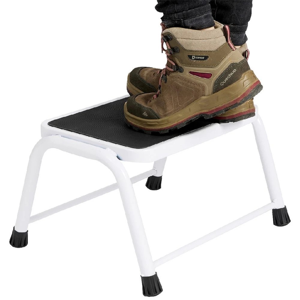 4 J.Burrows 120kg Single Step Stool White, 4 of 4