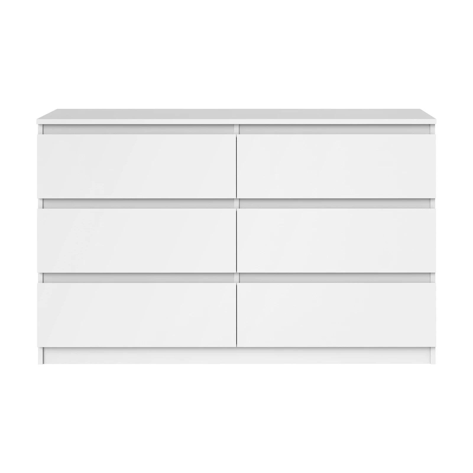 6 Oikiture 6 Chest of Drawers Lowboy Storage Cabinet Dresser Table - White, 6 of 9