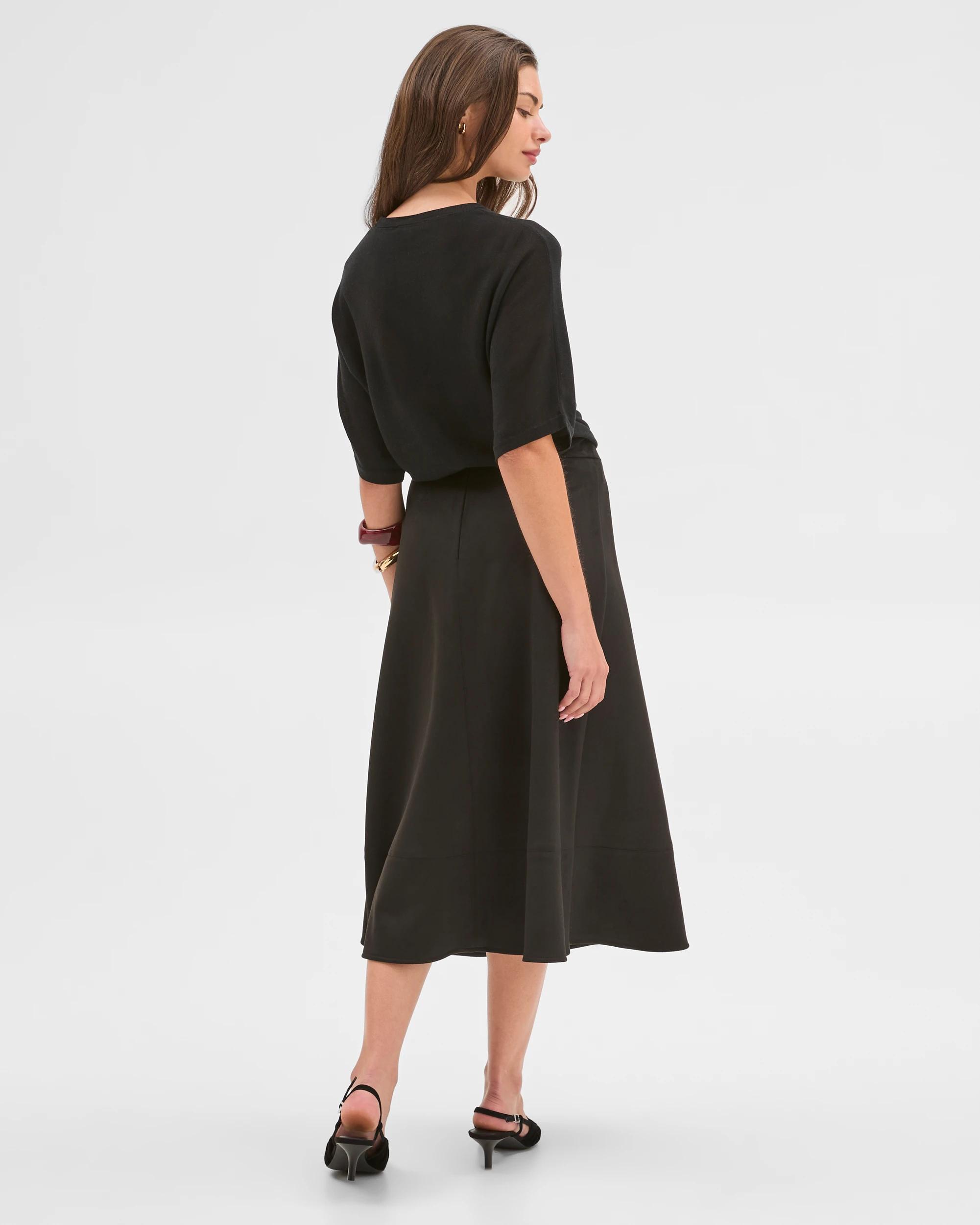 6 Target Petites Petites Suedette Midi Skirt BLACK, 6 of 6