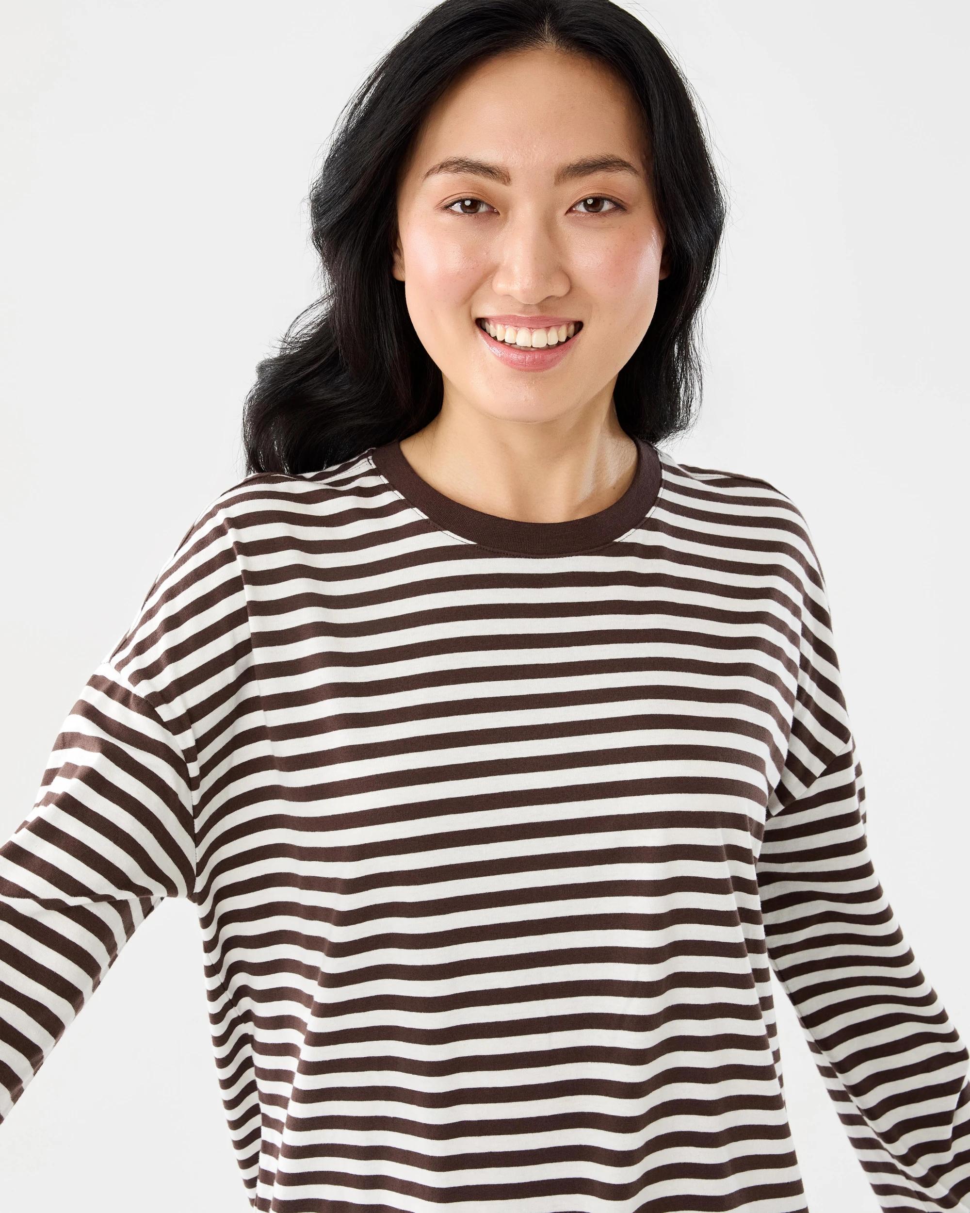 4 Long Sleeve Oversized Boyfriend Mini Dress Strp Coco, 4 of 6