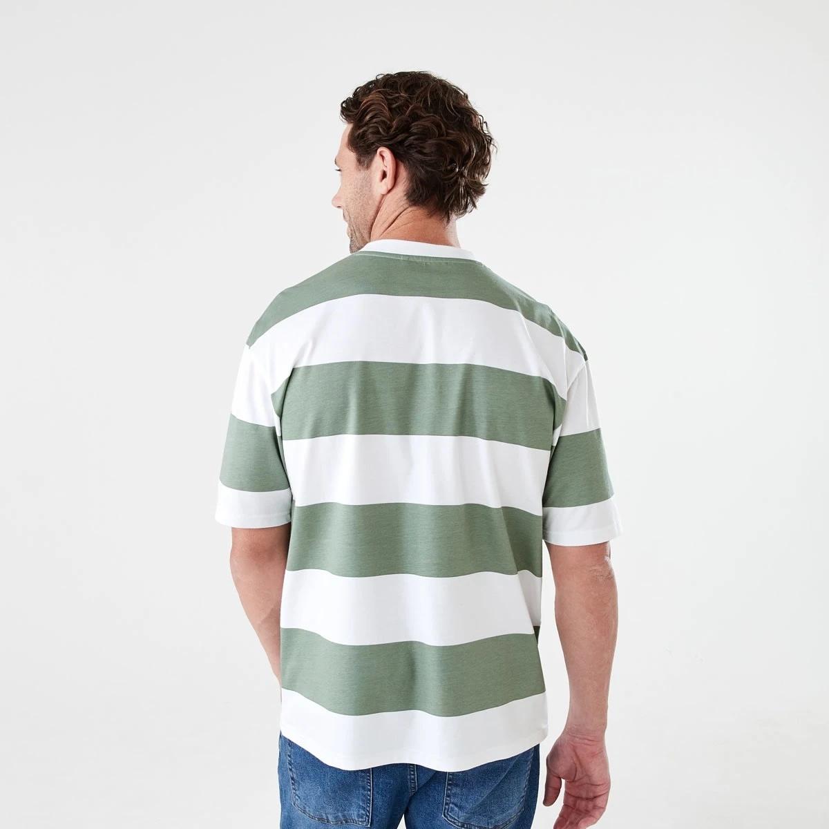 3 Oversized Stripe T-shirt BOLD STRIPES YOUTH LILY PAD, 3 of 5