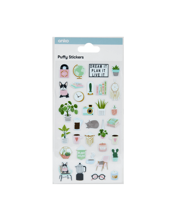 33 Piece Puffy Stickers - Home